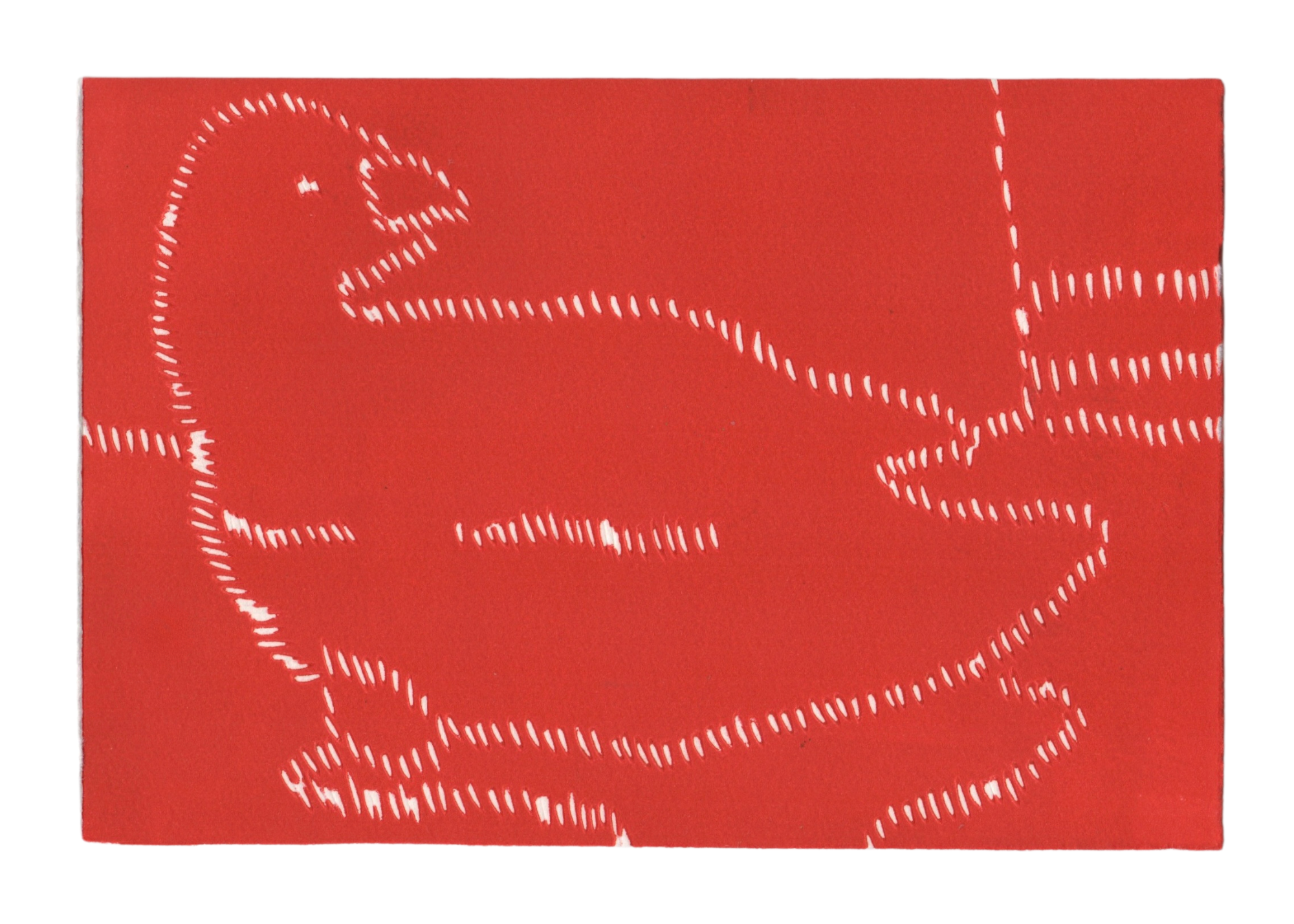 Patridge, linocut on paper