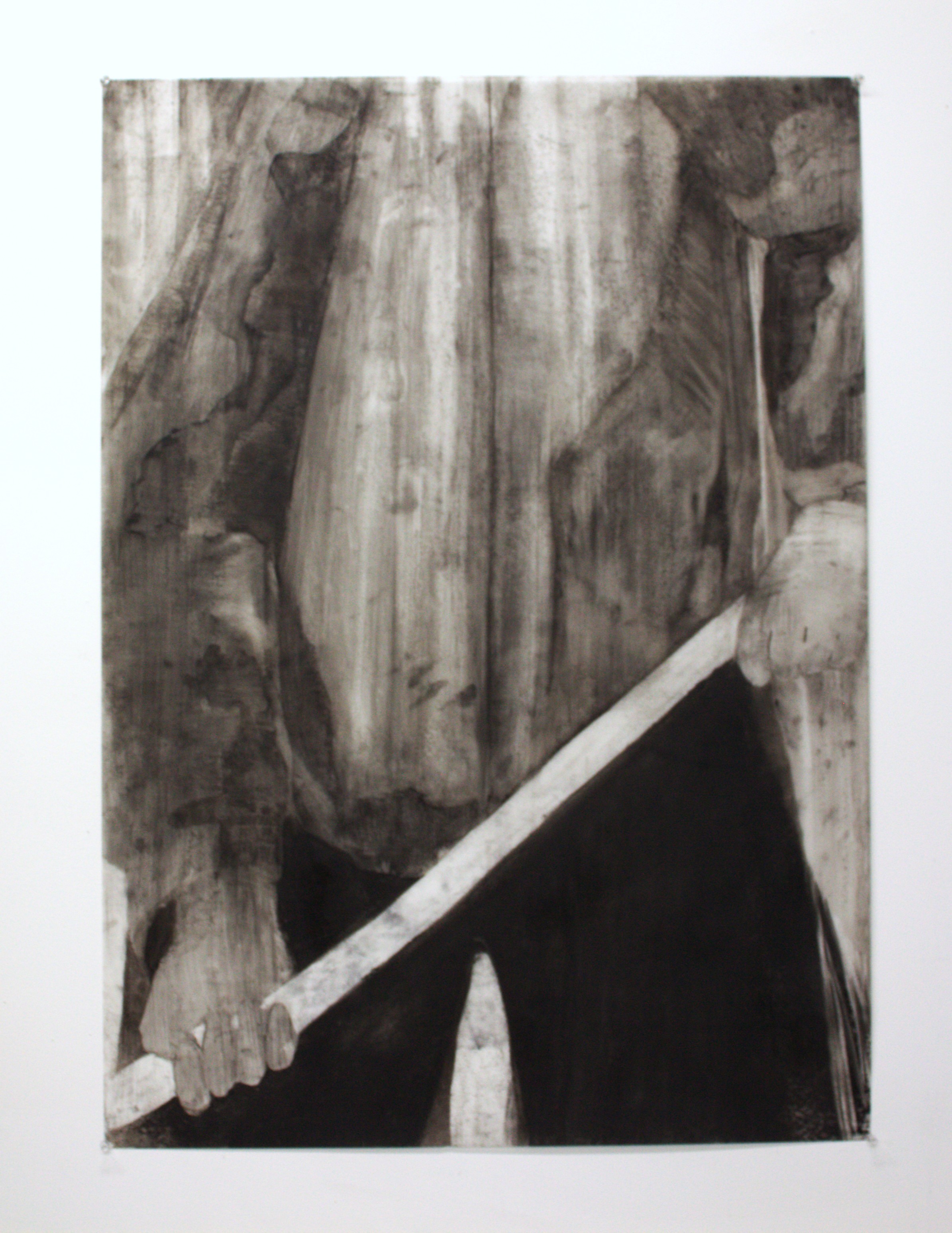  Collision Expert II  26 x 40 Charcoal on Vellum 2025