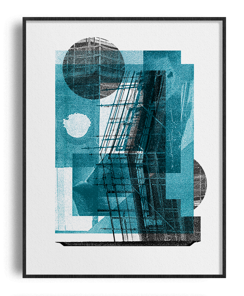 Between Dot and Dot - Series4: There, screen printing / analog photography, 240x310mm, 2022