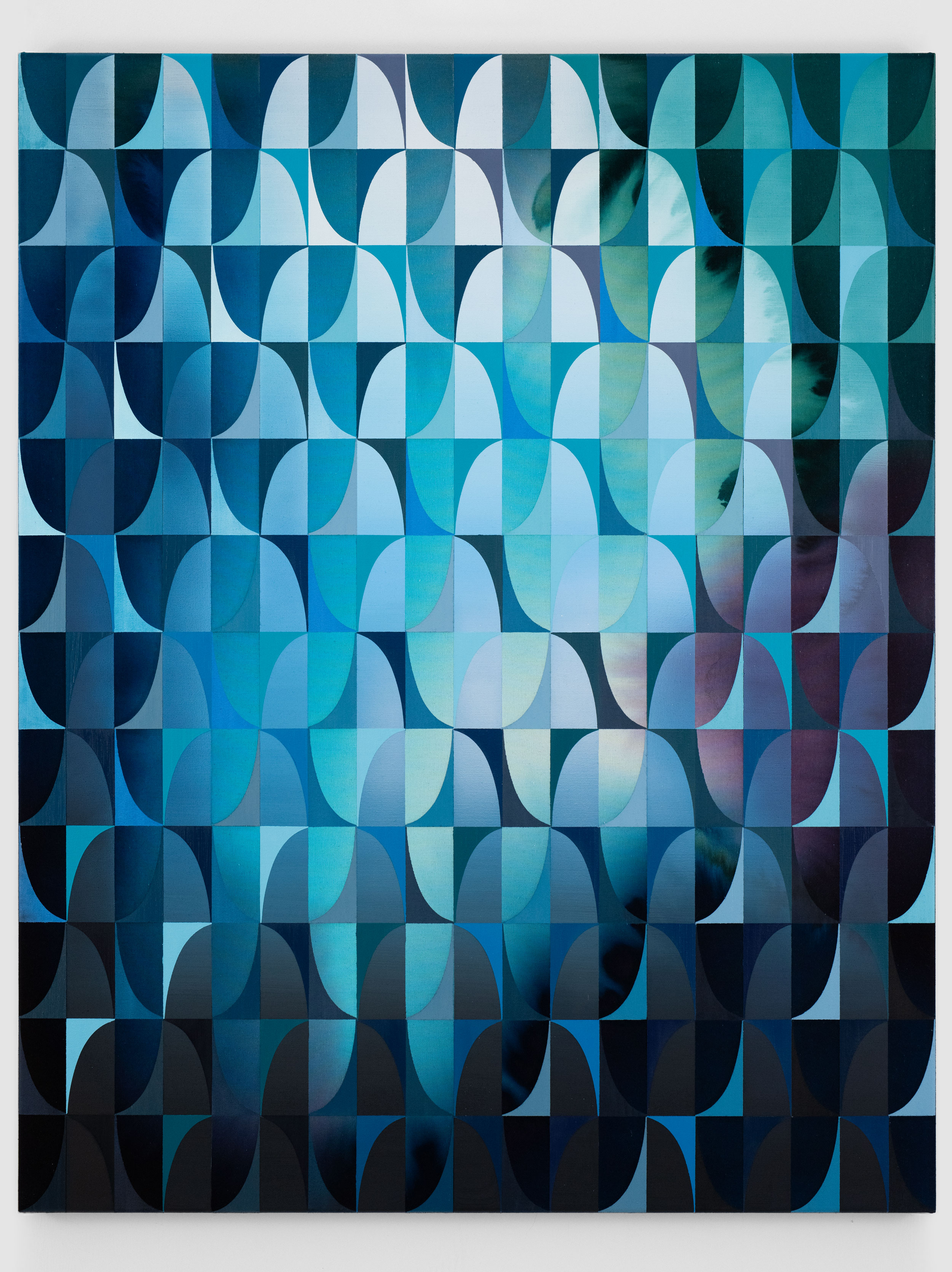 Calibra (mare) 2025, mixed media on cotton, 120x95cm