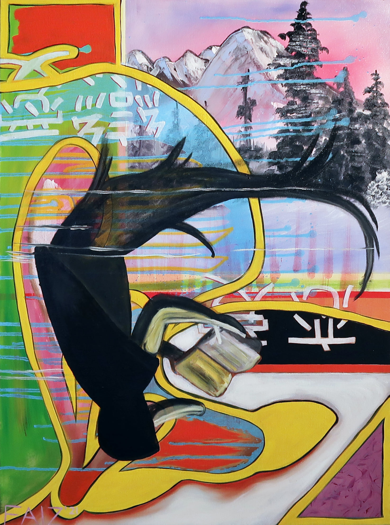 Soft Fascination, Animals in the Past Tense series, 2021, oil on canvas, 60 x 80cm