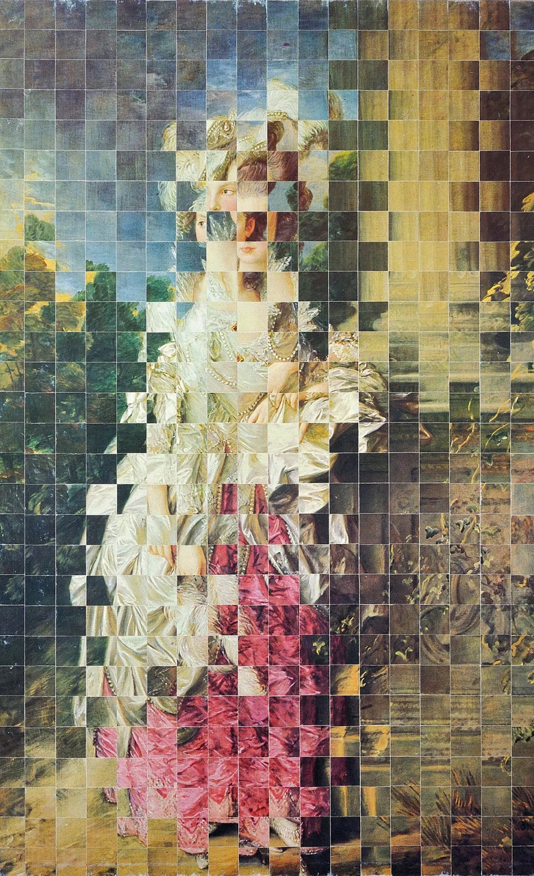 Jiří Kolář, Zamilovaná lady, 1967, roláž - kubománie, Foto: Wikipedia