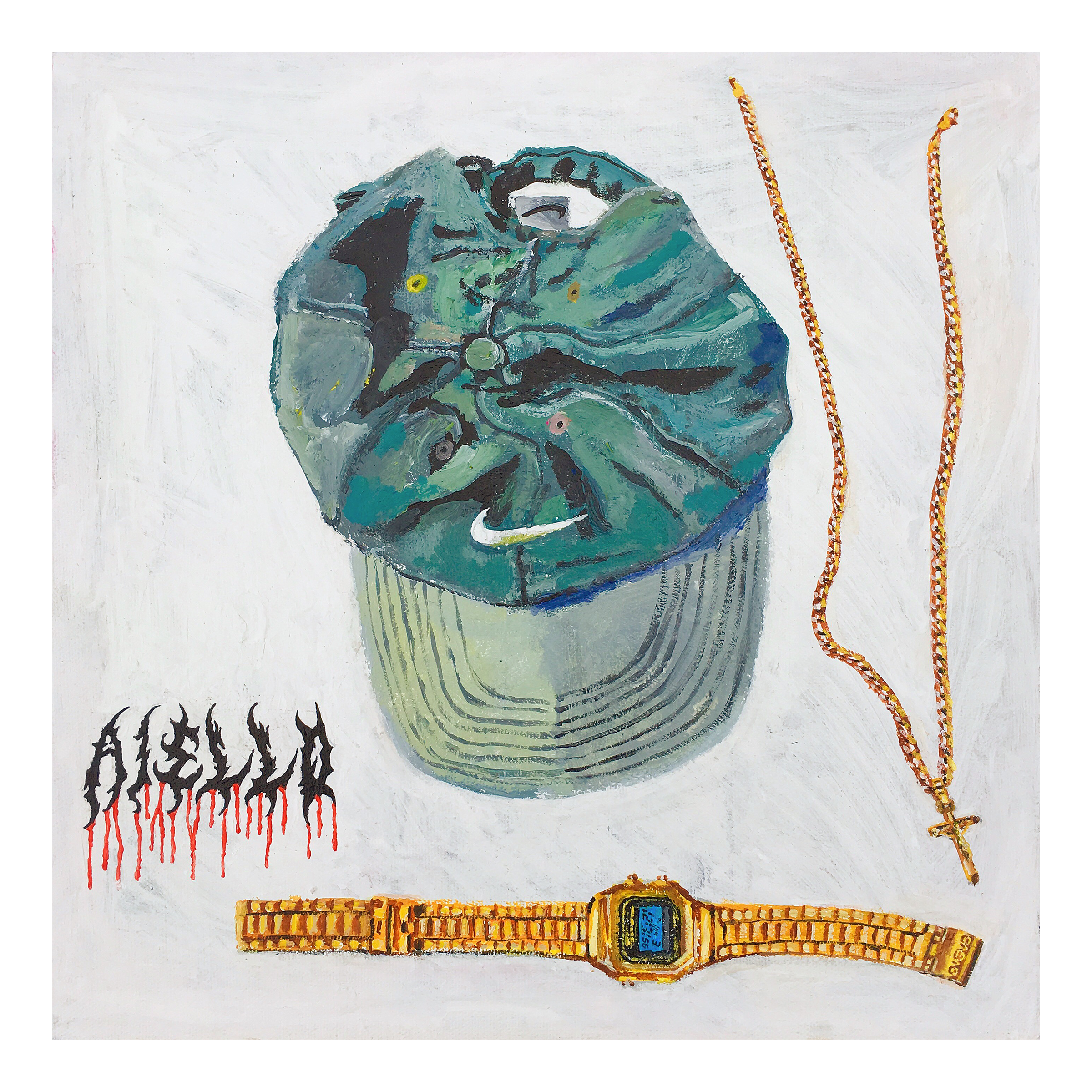 Drip, acrylic, 12" x 12"