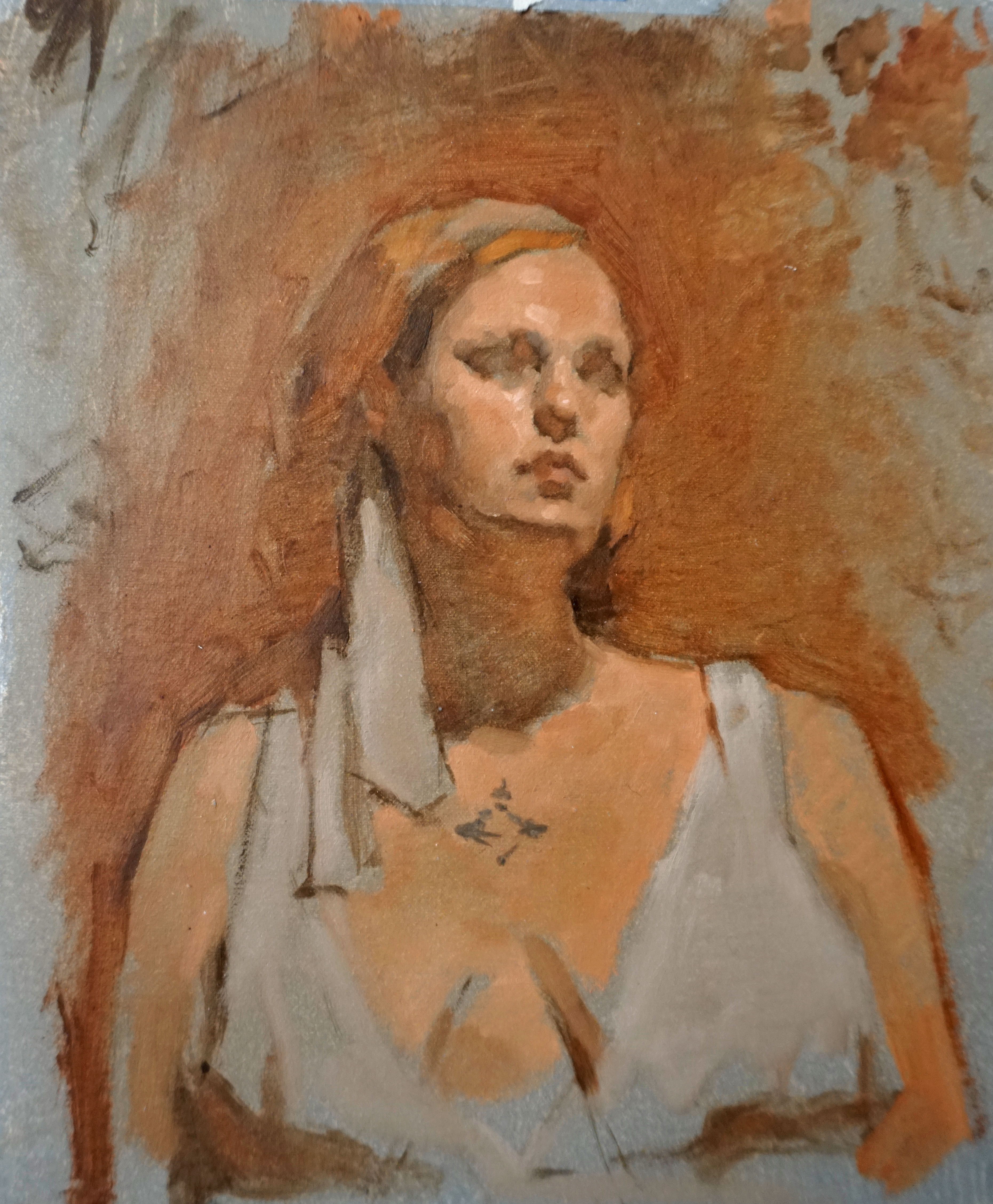 Essex Portrait of Emily, Oil on Canvas, 8x10&rsquo;&rsquo;, $500