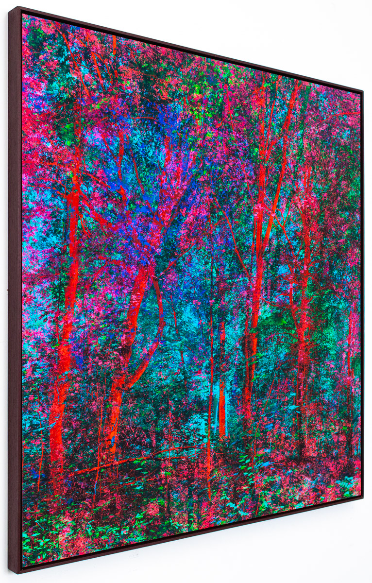"Les paradis", vert et violet, 85x90cm - 2022