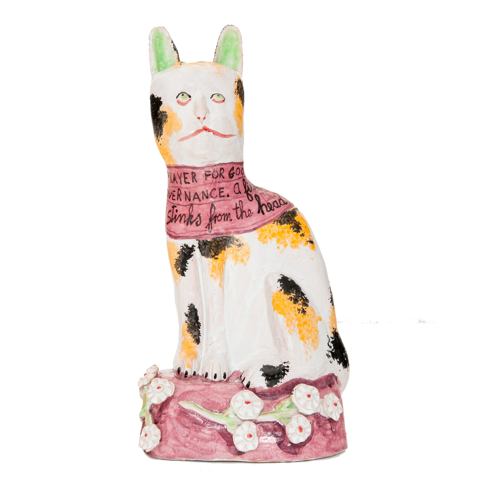 Prayer Cat, 26.3.2013Glazed ceramic stonewareHeight 43cm