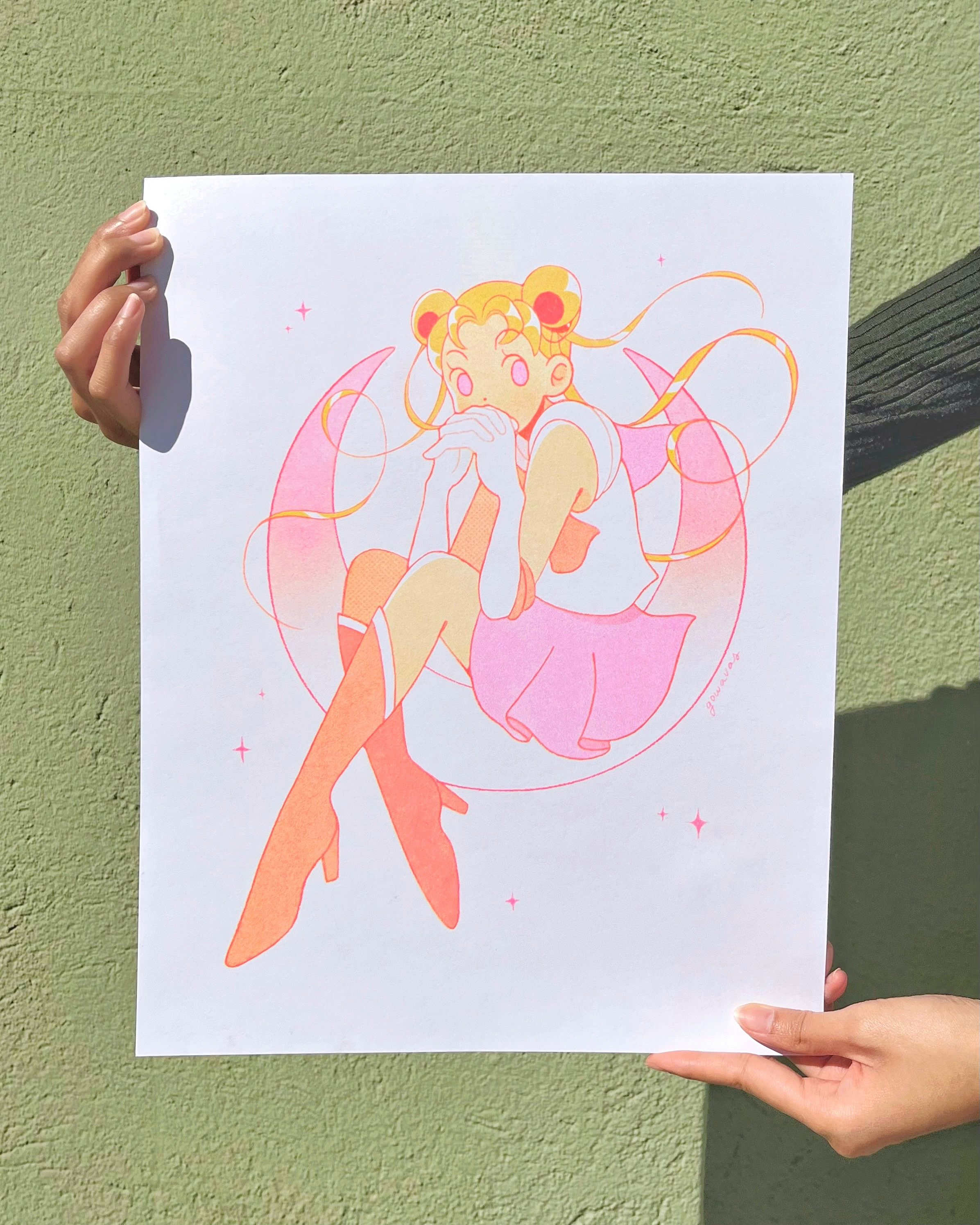 Sailor Moon, Risograph Print (2023)