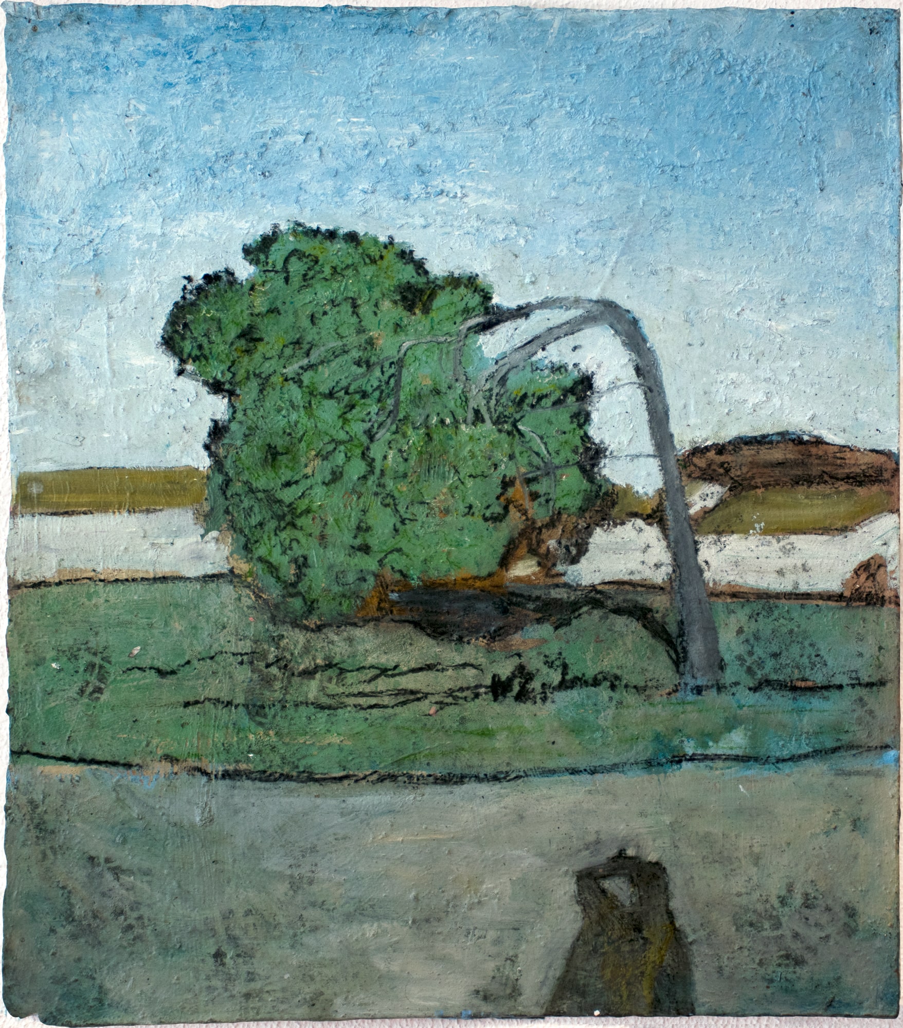 Untitled, 2017-2020  mixed media on canvas, 90 x 79.5 cm  Private collection