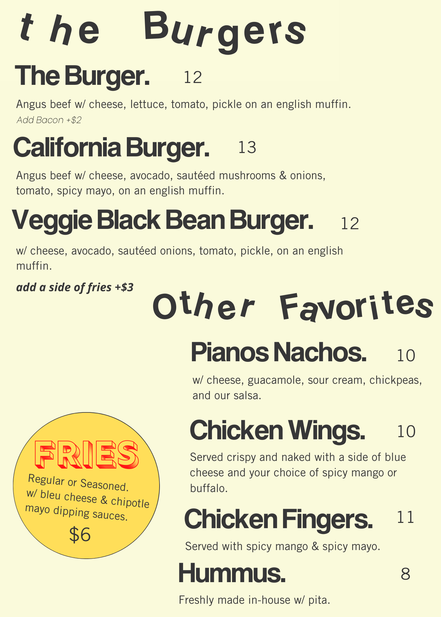 Menu — Pianos NYC