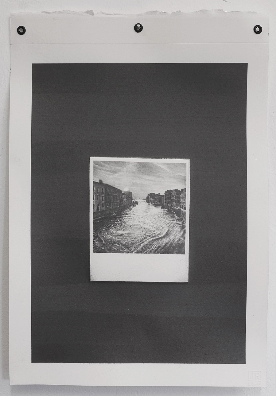 Jean-Philippe Roubaud Le dernier crépuscule 3 (Venise), 2024 Graphite sur papier 33 x 23 cm Courtesy de l'artiste et de Espace à Vendre