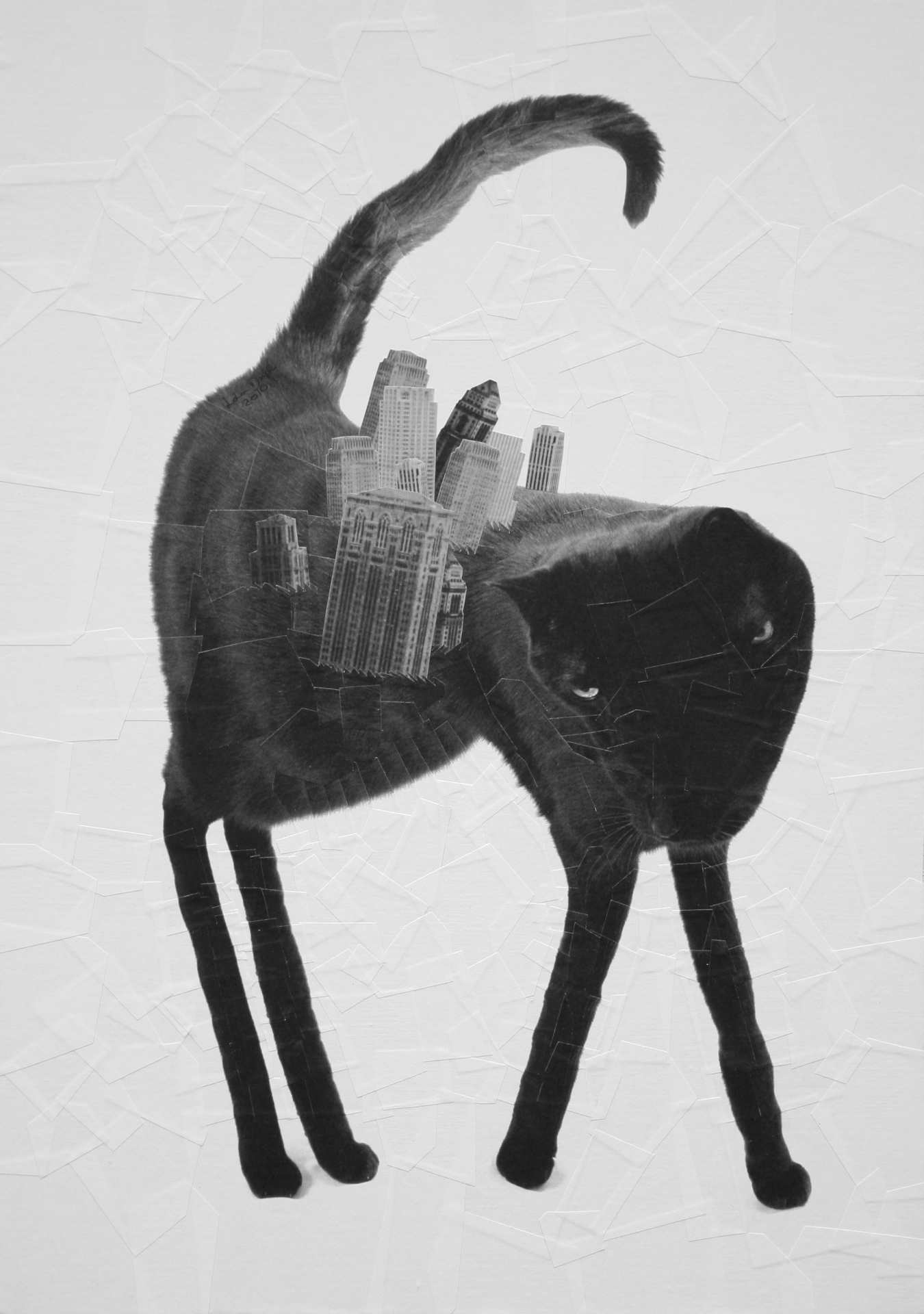 New York Kitty 2, 2010, 11.6 x 16.5 inches