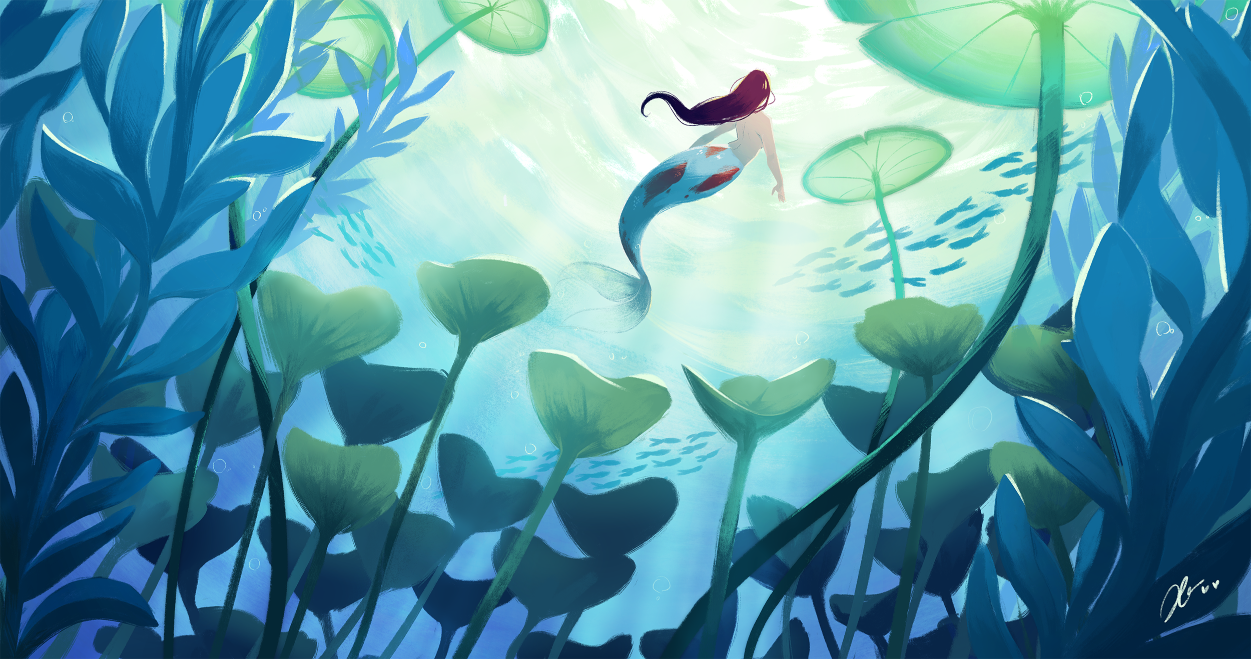 Environment: Mermaid in a Pond