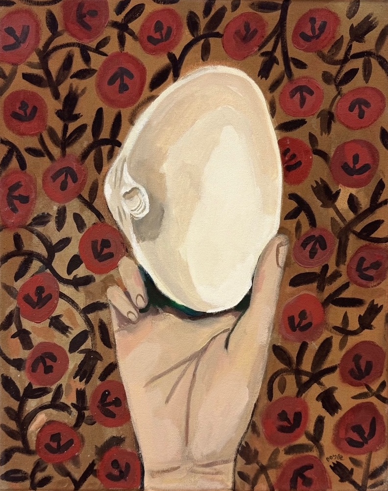 Michael Doyle, 'My Hand is My Face', 2025, Acrylic, flash, and latex on canvas, 16 x 20 in.