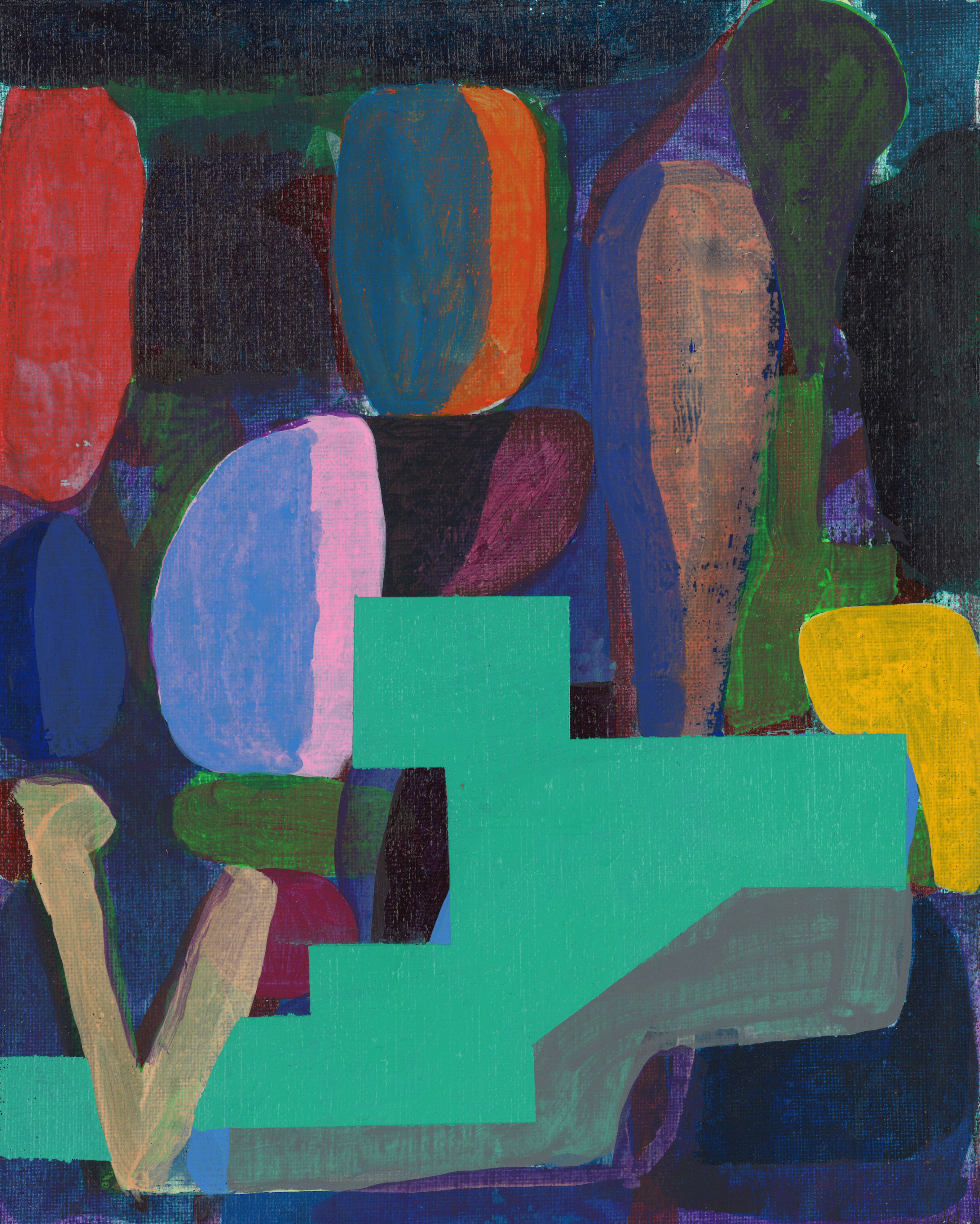 Moss8x10 inchesacrylic and vinyl paint on linen mounted on board2021