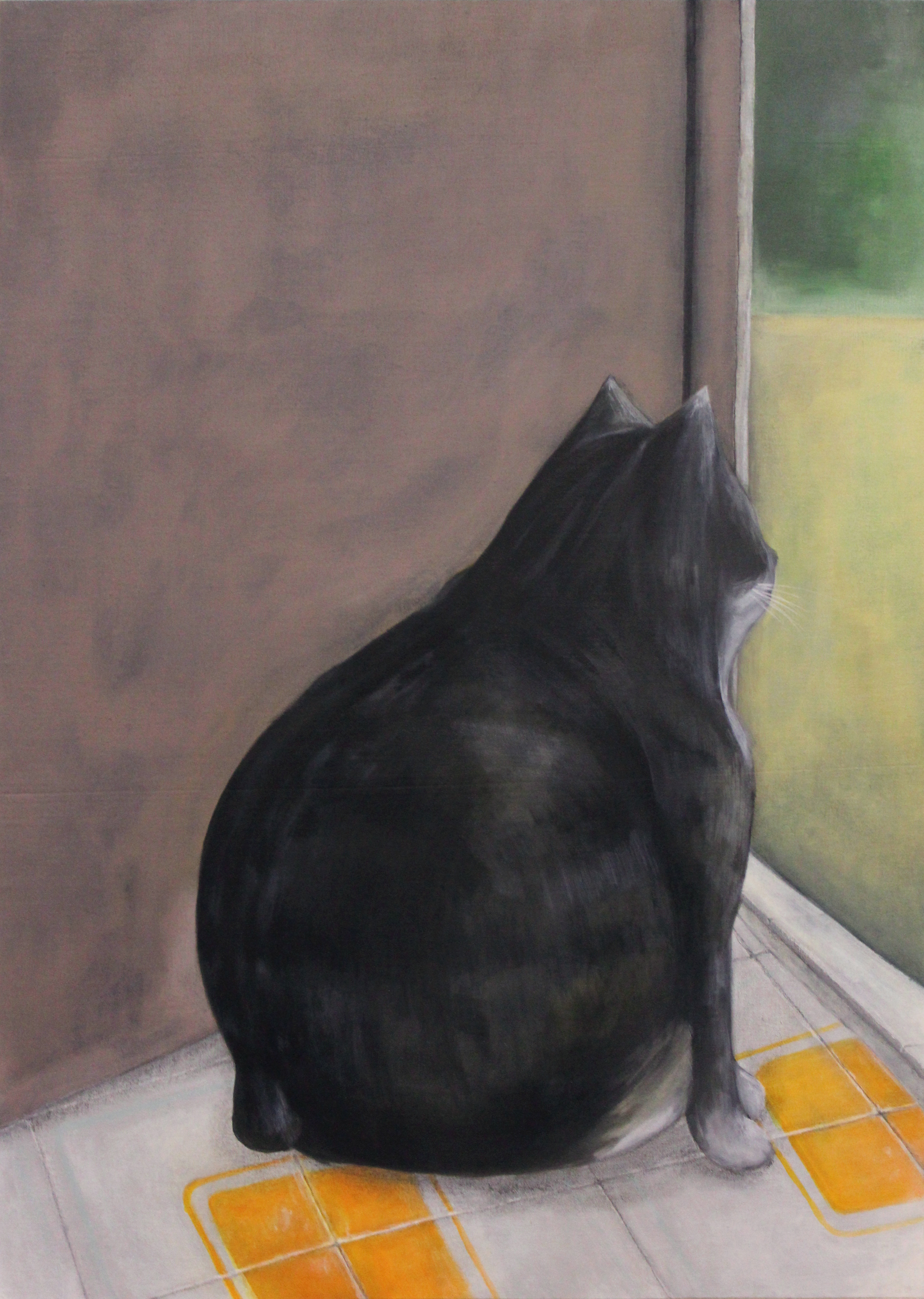 You Wanna Go Out?, 2013, Acrylic and pencil on canvas, 84 x 59.3 cm