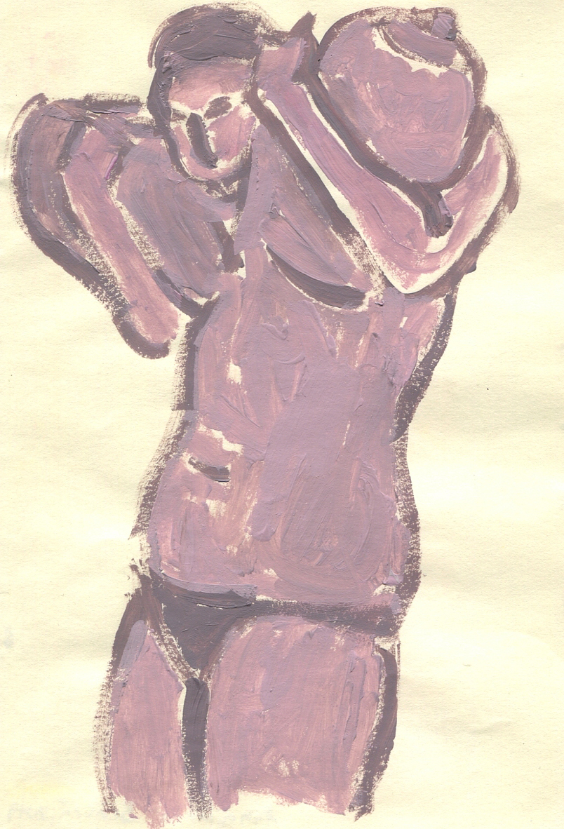 Breast, Acrylic on paper, A5, 2020