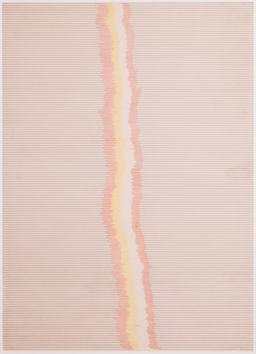 Milan Grygar, Akustická kresba, 1978, Tuš a centrofix na papíře, Fotografie: Artplus