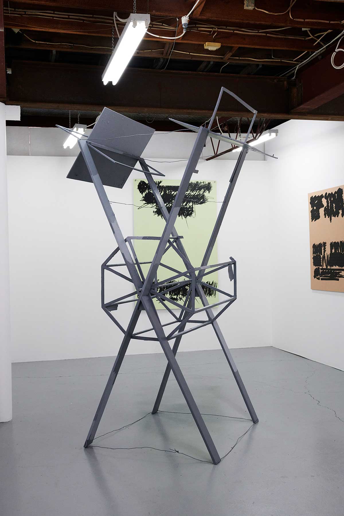 Untitled (after Gustav Klutsis), acrylic on wood and wire