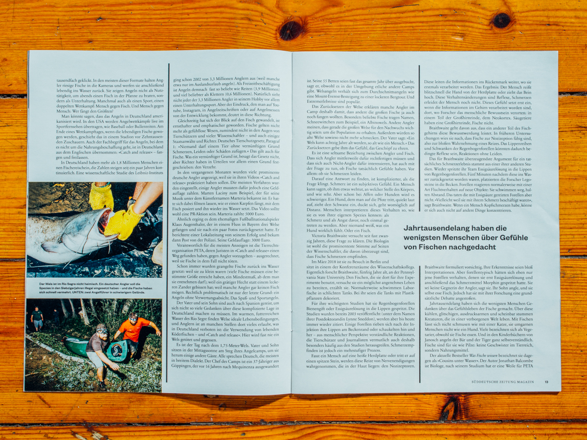 SZ Magazin Nr. 28 / Reportage &uuml;ber das moderne Angeln / Juli 2018