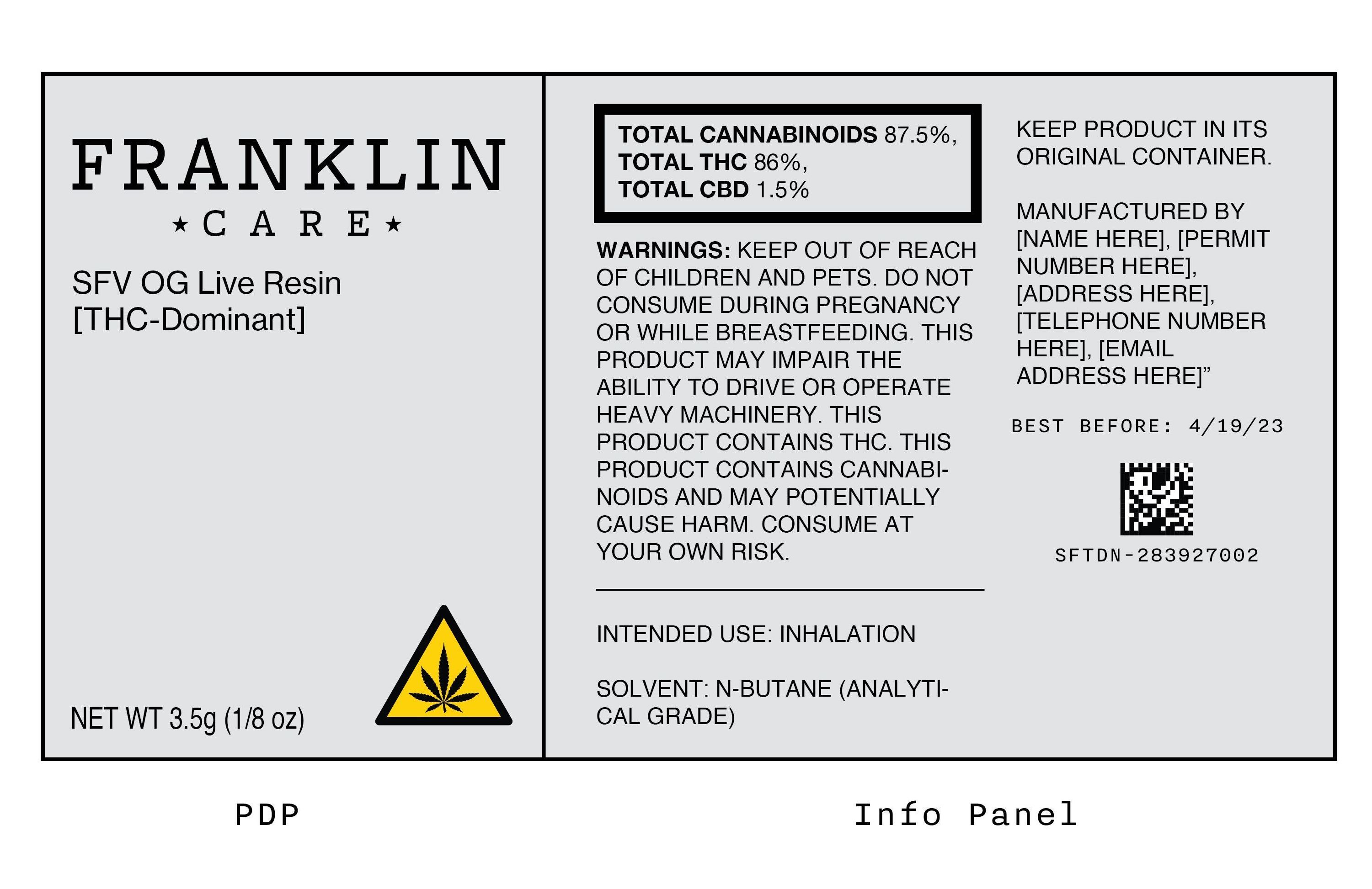 Roughly the size of a pill bottle with a cylindrical label