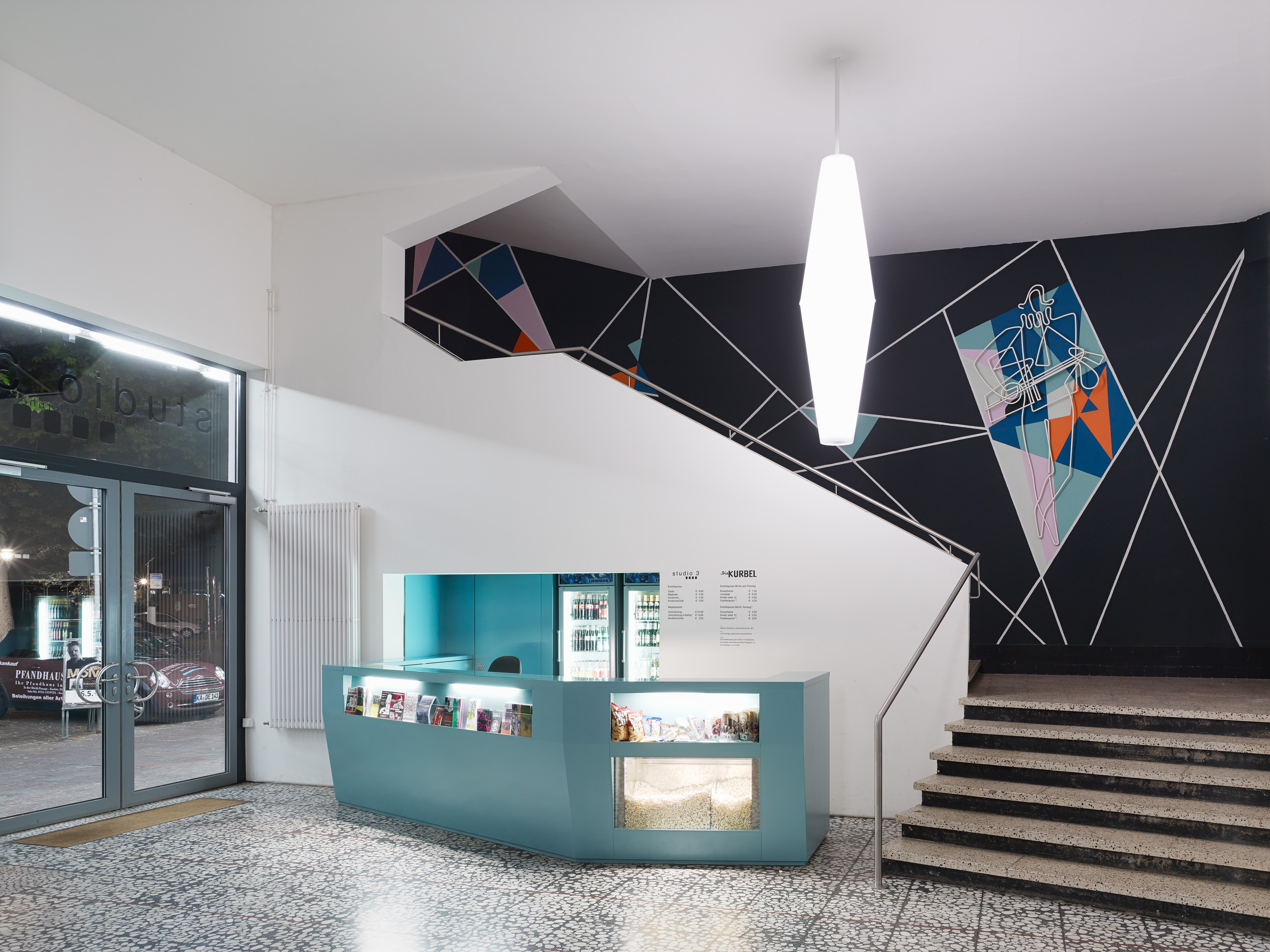 Foyer Kurbel / Studio 3. Kunde: Kinemathek / Walter Kohne.