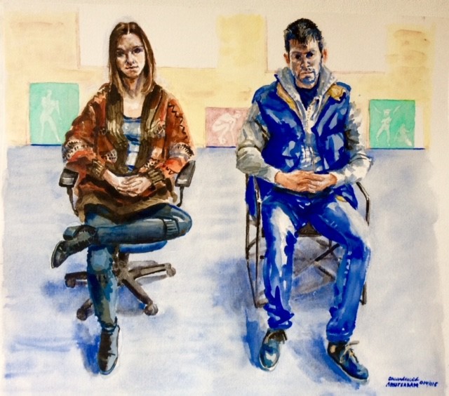 Hannah and ... 2014/2015 - watercolor 45x45 cm