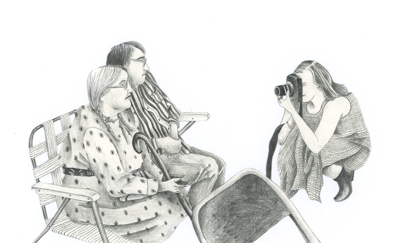  Tourist photographing Indians, Crow Fair, Montana. Ca. 1991