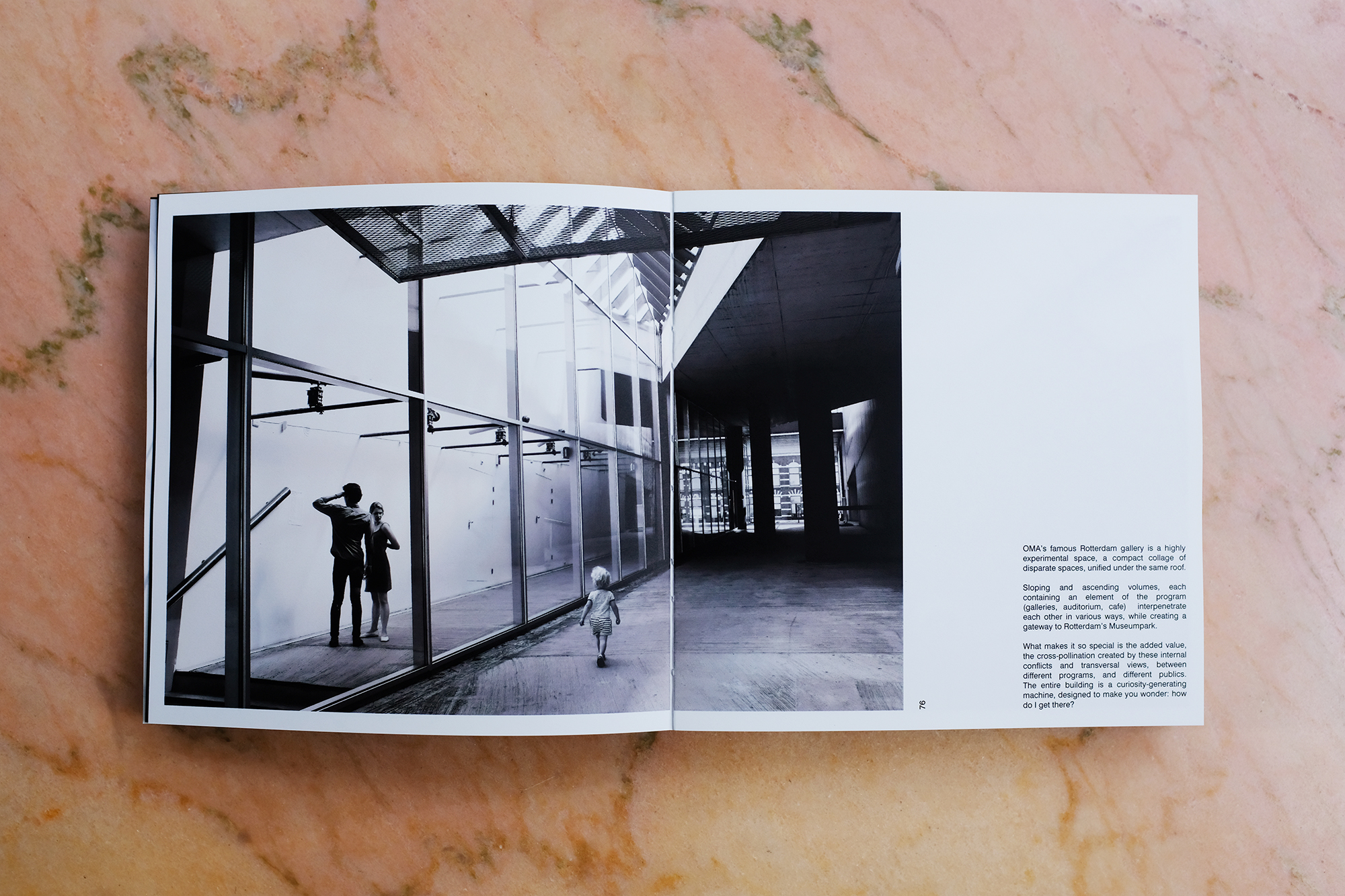 Philippe Sarfati-Territories-photography-photographer-street-documentary-architecture-black-and-white-book-design-arvinius-orfeus-kickstarter-inside-layout-white-page-pink-marble-kunsthal-rotterdam-oma