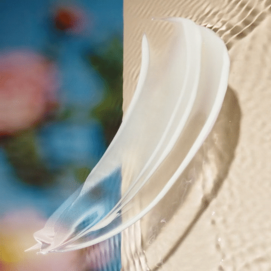 KMA photographer Vincent Gapaillard shoots texture swipe on top of blurred flower and sky background