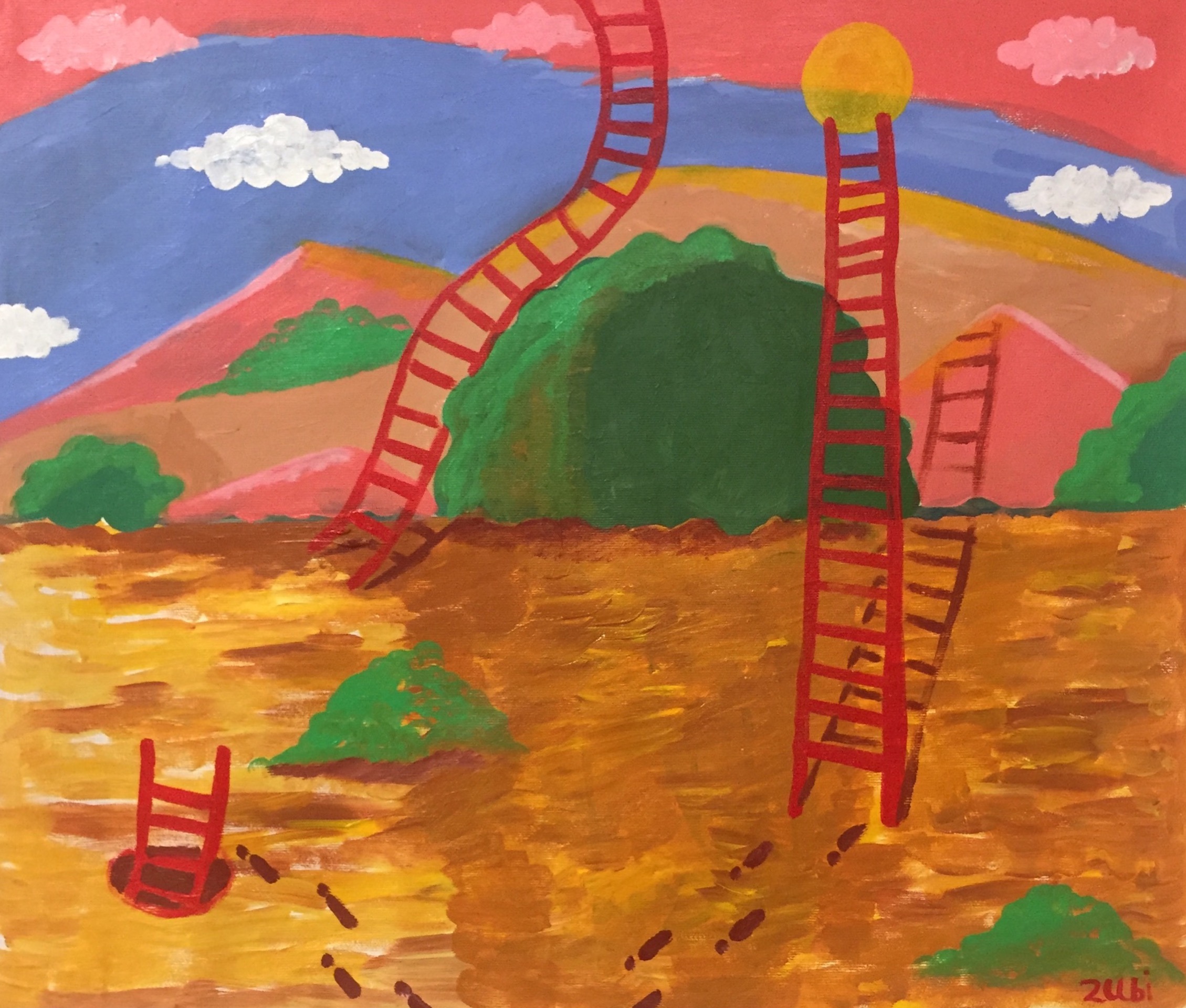 Find Your Way, 20 x 30 inches, Acrylic, 2018.