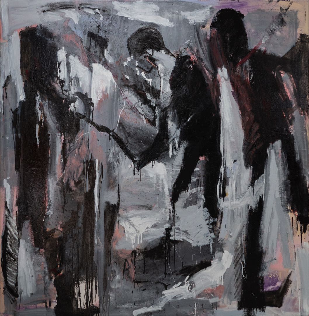 Three important figures II 2022 Oil on canvas 205x200 cm