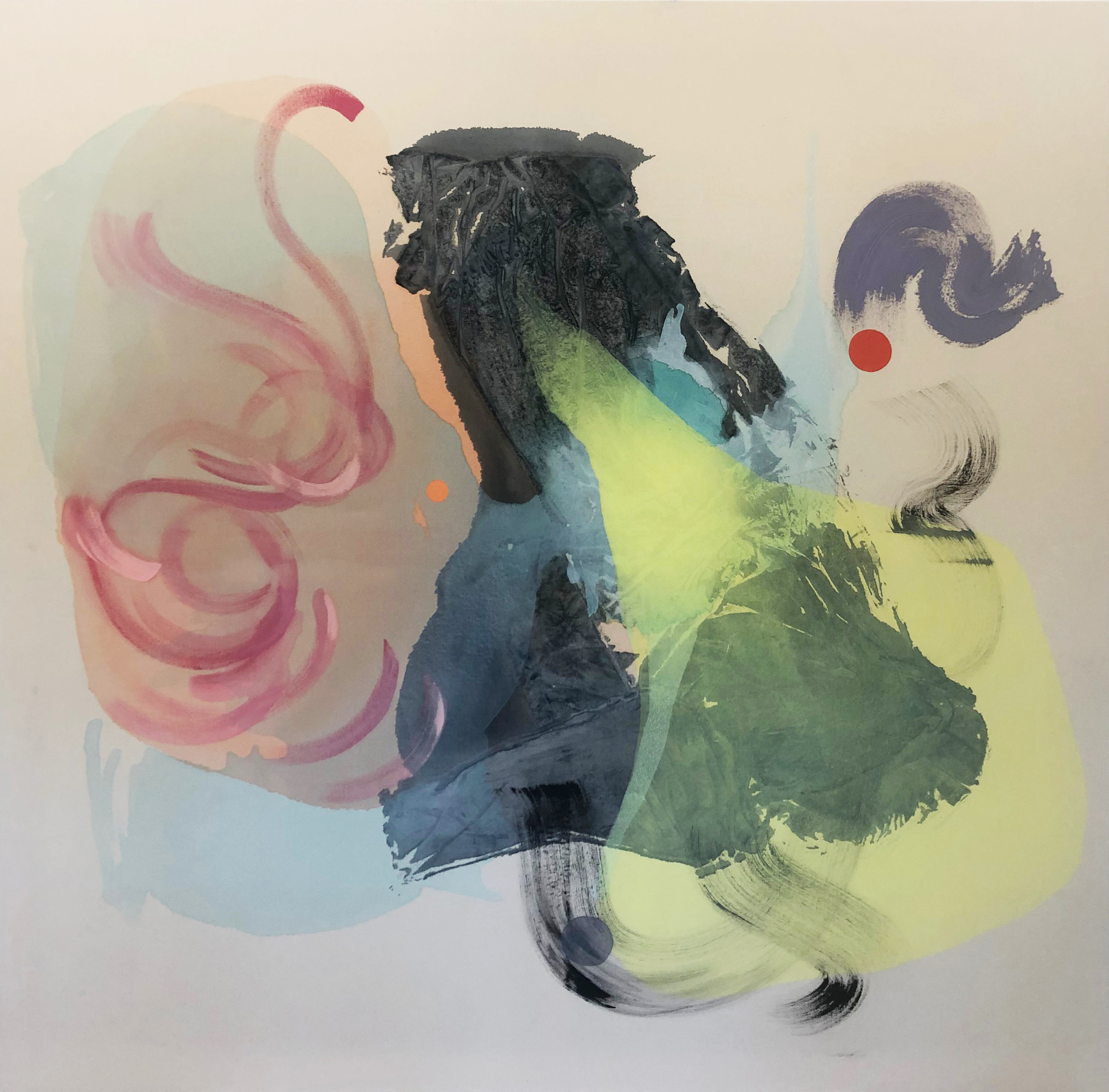 Swag acrylics on canvas,78"x78", 198x198cm