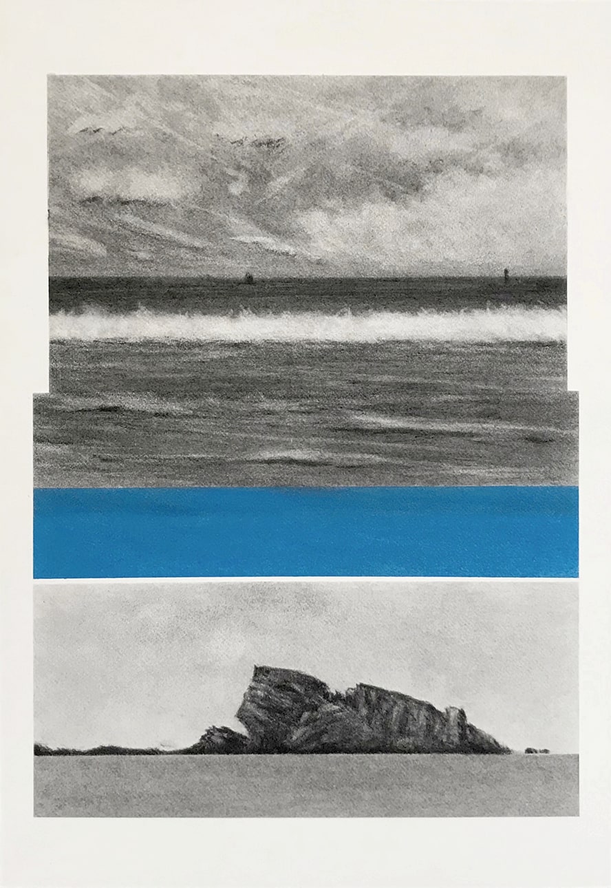 Fabien Granet abord(s), 2024 Fusain graphite pastel sur papier 26 x 18 cm