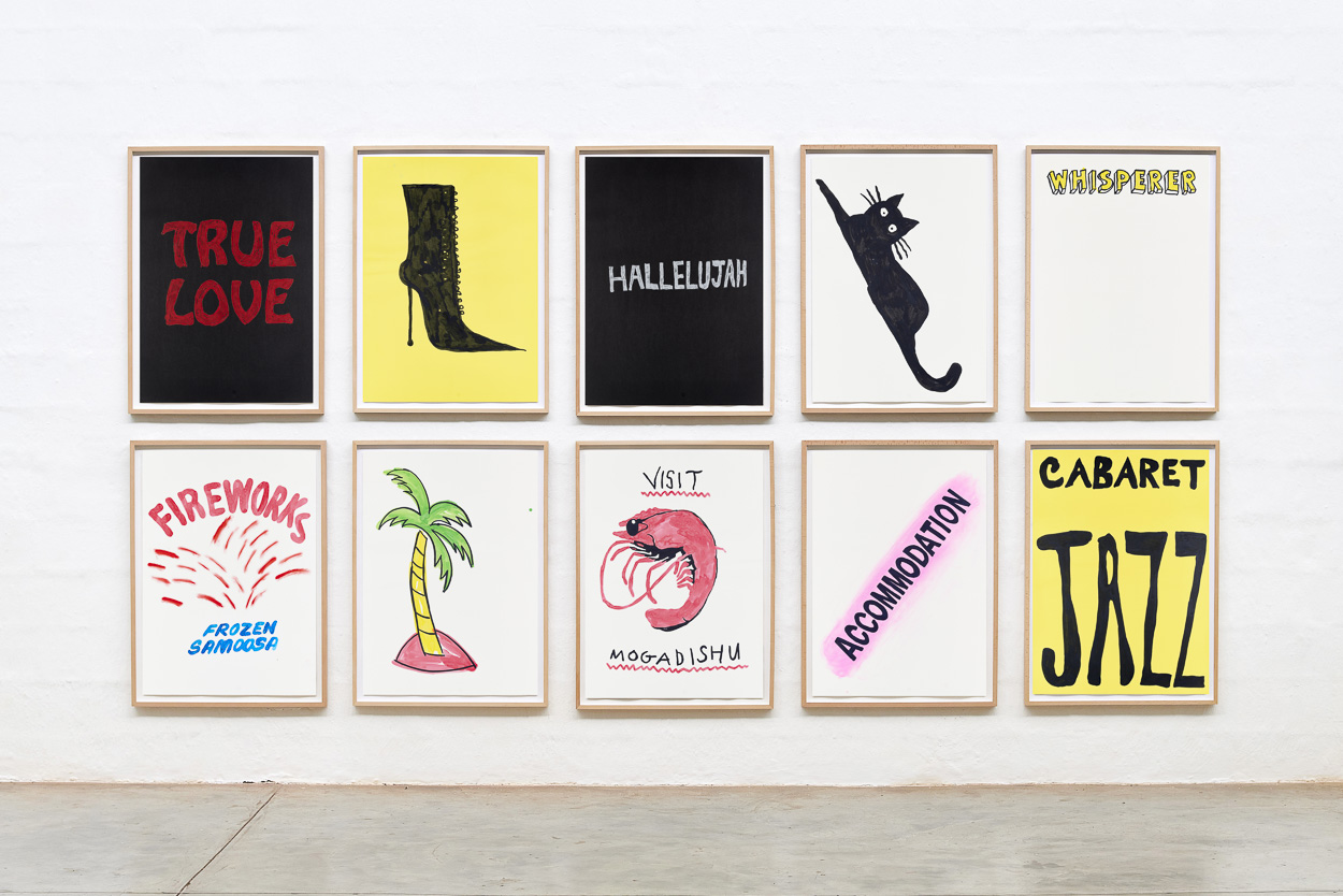 True Love, 2020. ink and pastel on paper. each panel 90cm x 65cm