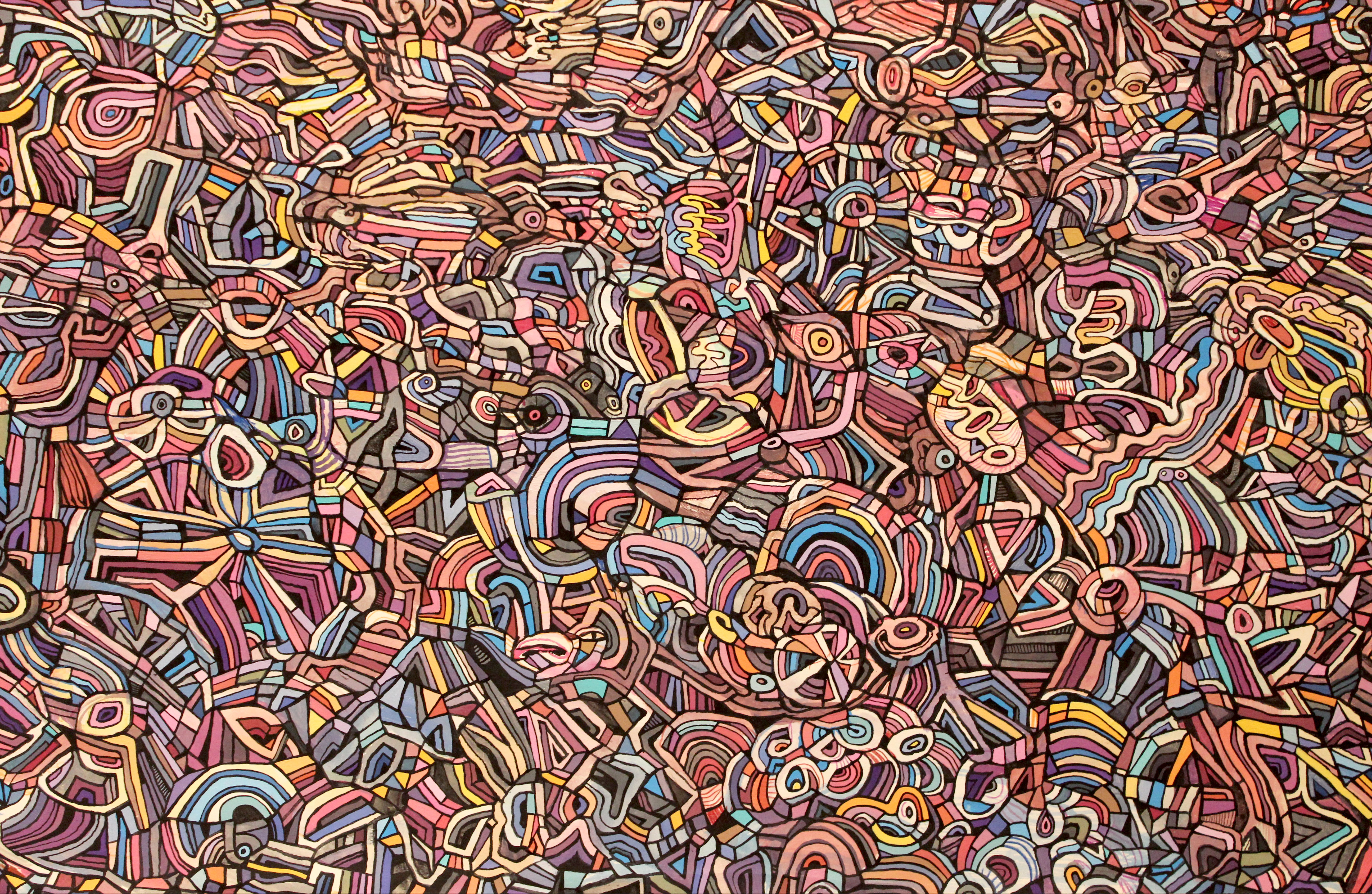 Christian SchumannDisgruntled Neighbors, 2014Gouache on Paper 30 x 23 inches