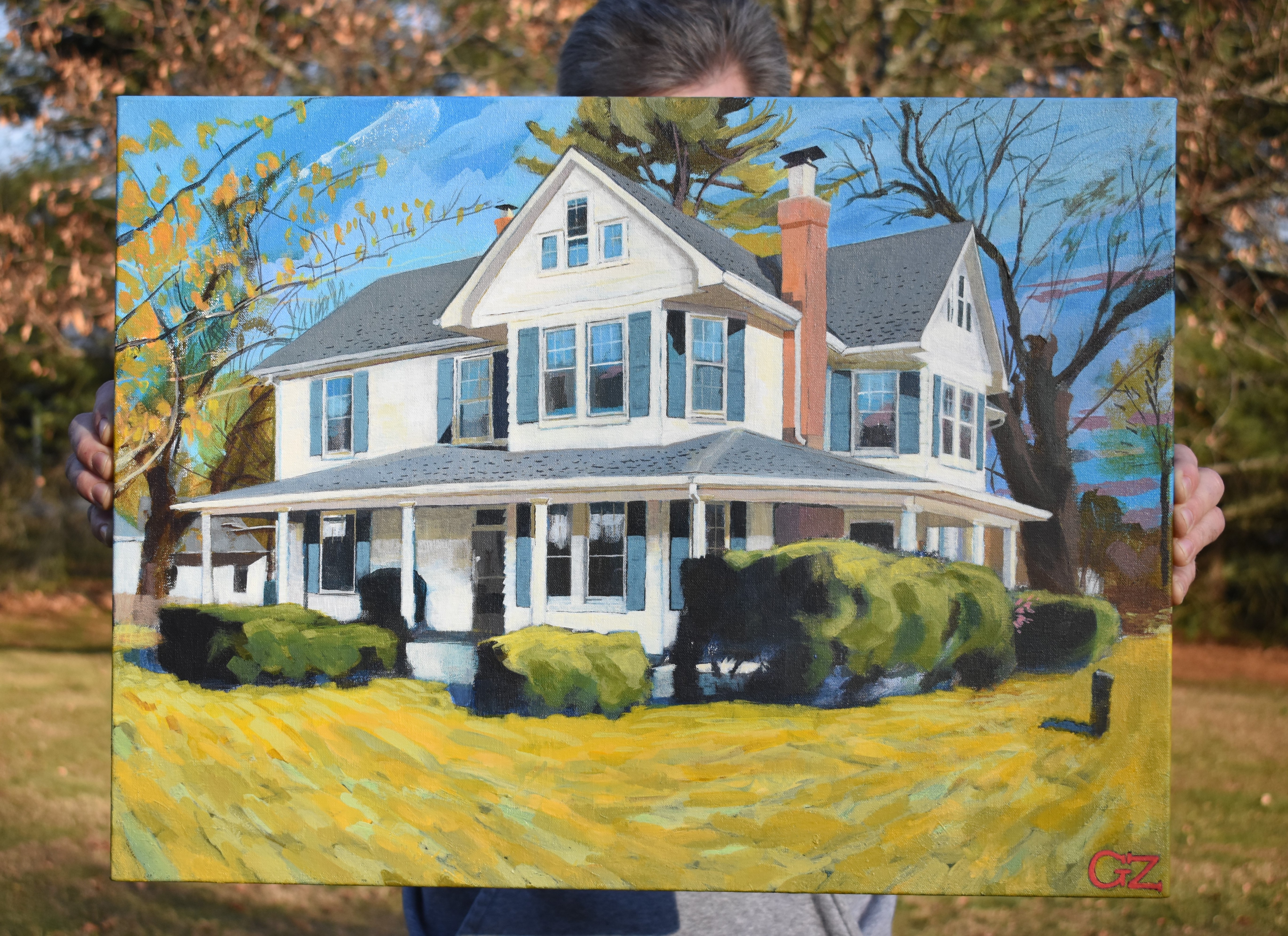 Will's House, acrylic on canvas, 2021