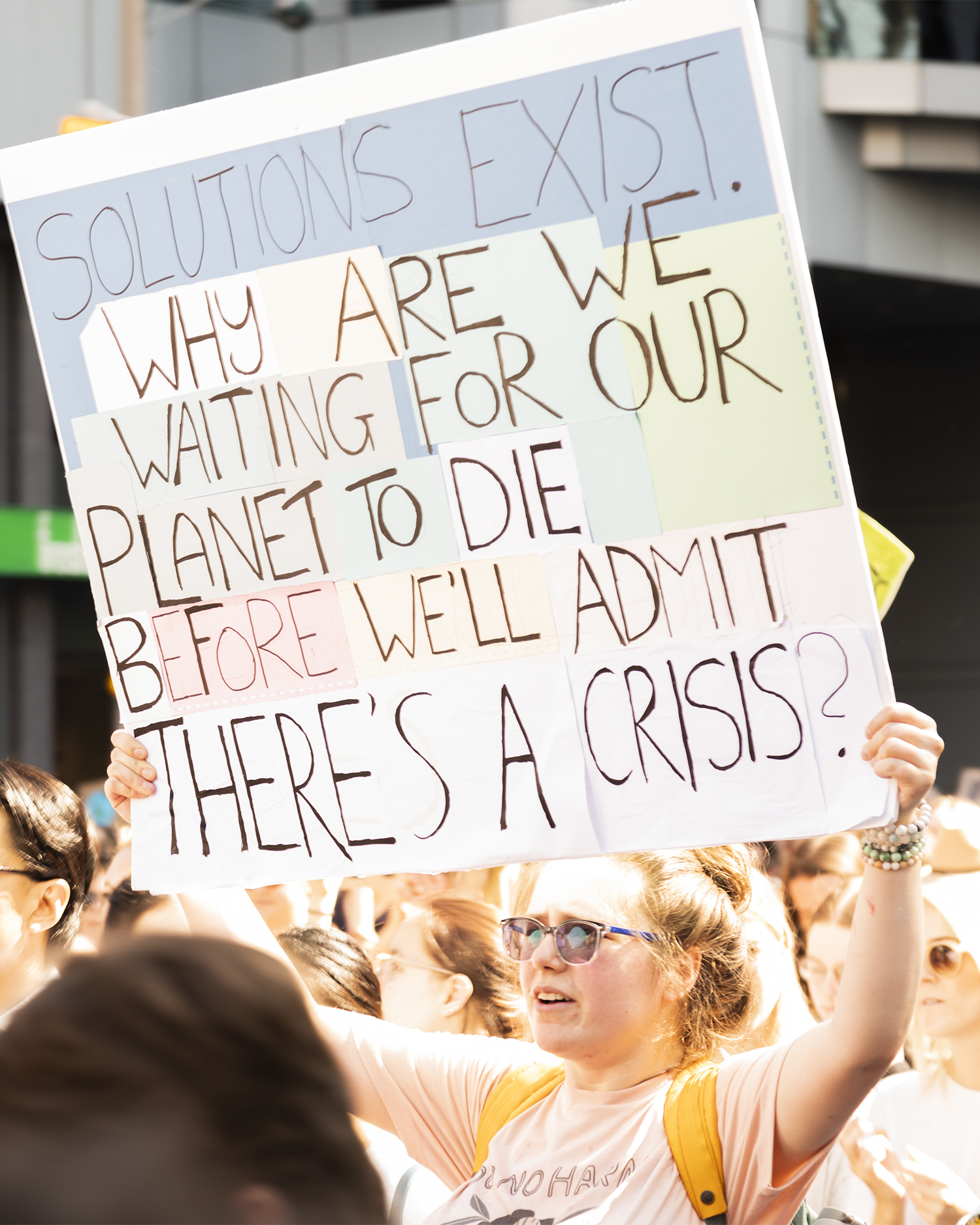 Climate Change Protester Sign