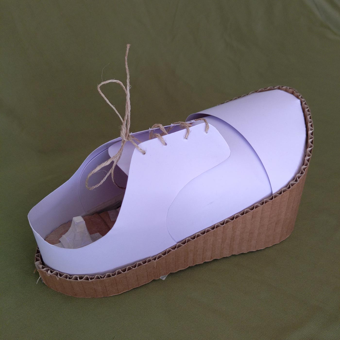 'An equally uncomfortable man's shoe' from Vicky Gerrard's workshop Rebellious Objects.
