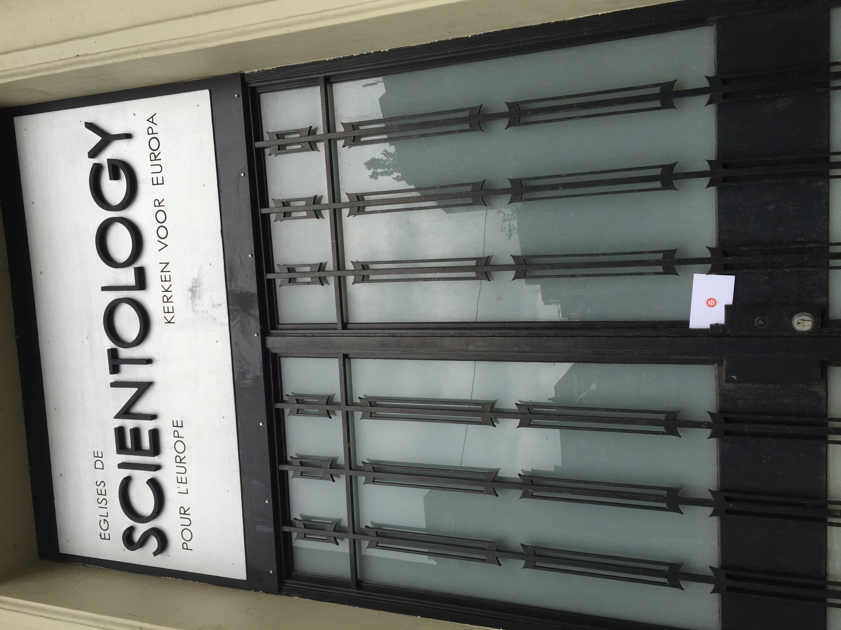 While walking down the street in Brussels I noticed this Scientologist outpost. I thought about LA and I thought about cults and donations and then thought about Jesse's card. 