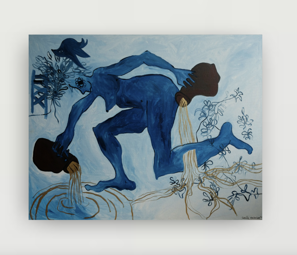 ^ 'XVII L'Étoile', Oil painting on linen canvas, 92x73cm, 2022