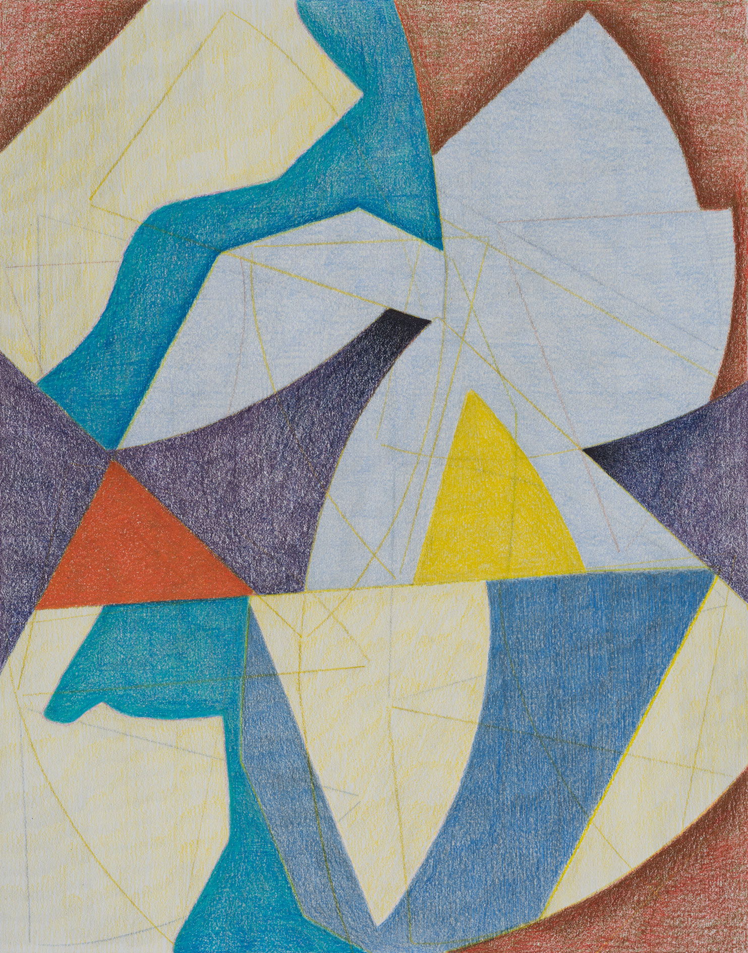 Ice Pick, 2024 colored pencil and graphite on paper, 14 × 11".