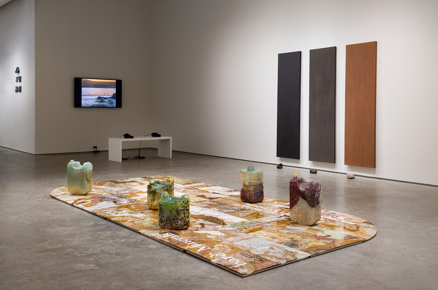 Installation view of "Speed of Stone," photo by Etienne Frossard.