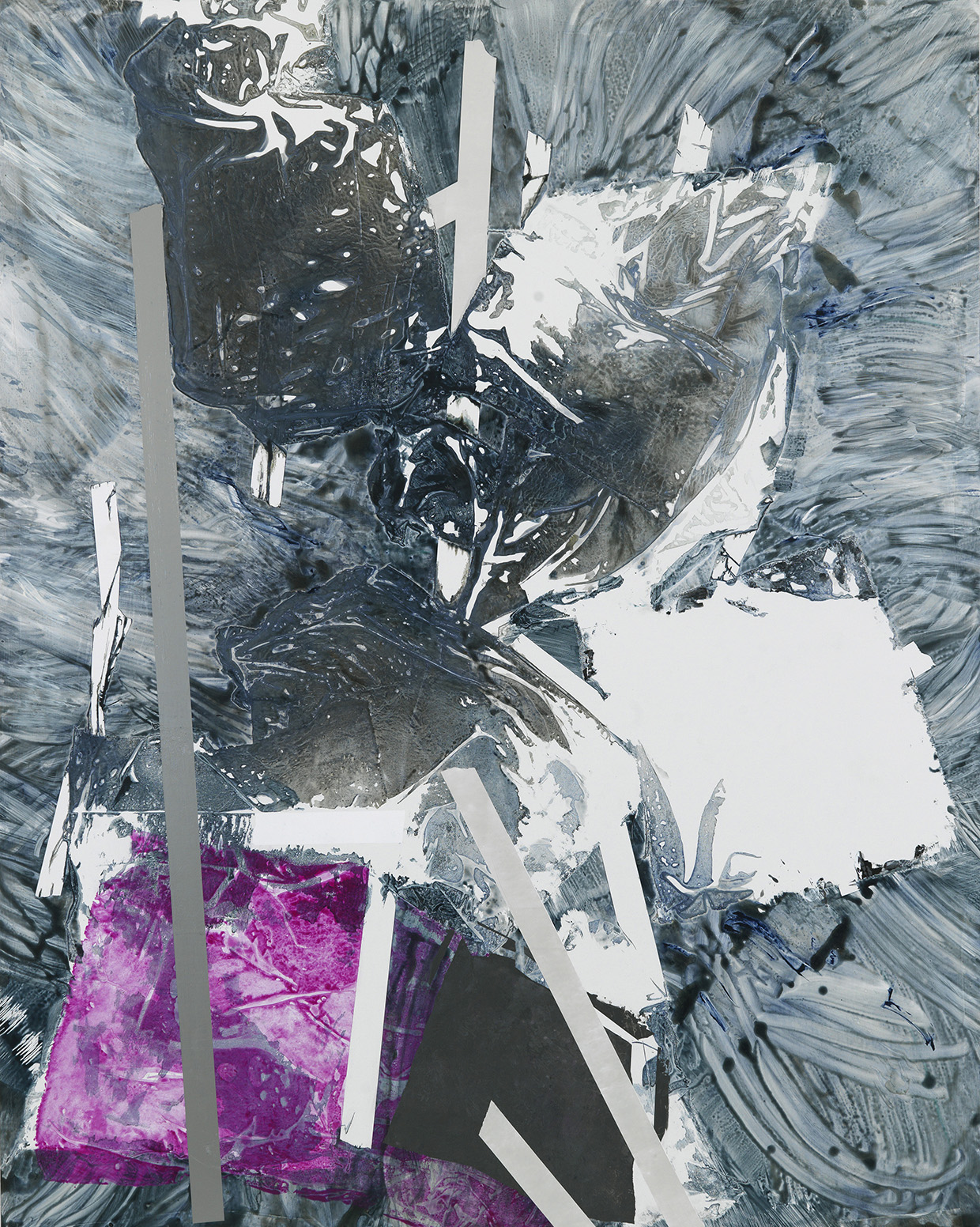 Untitled, acrylic on polyester canvas, 76" x 60", 193 x 152 cm 