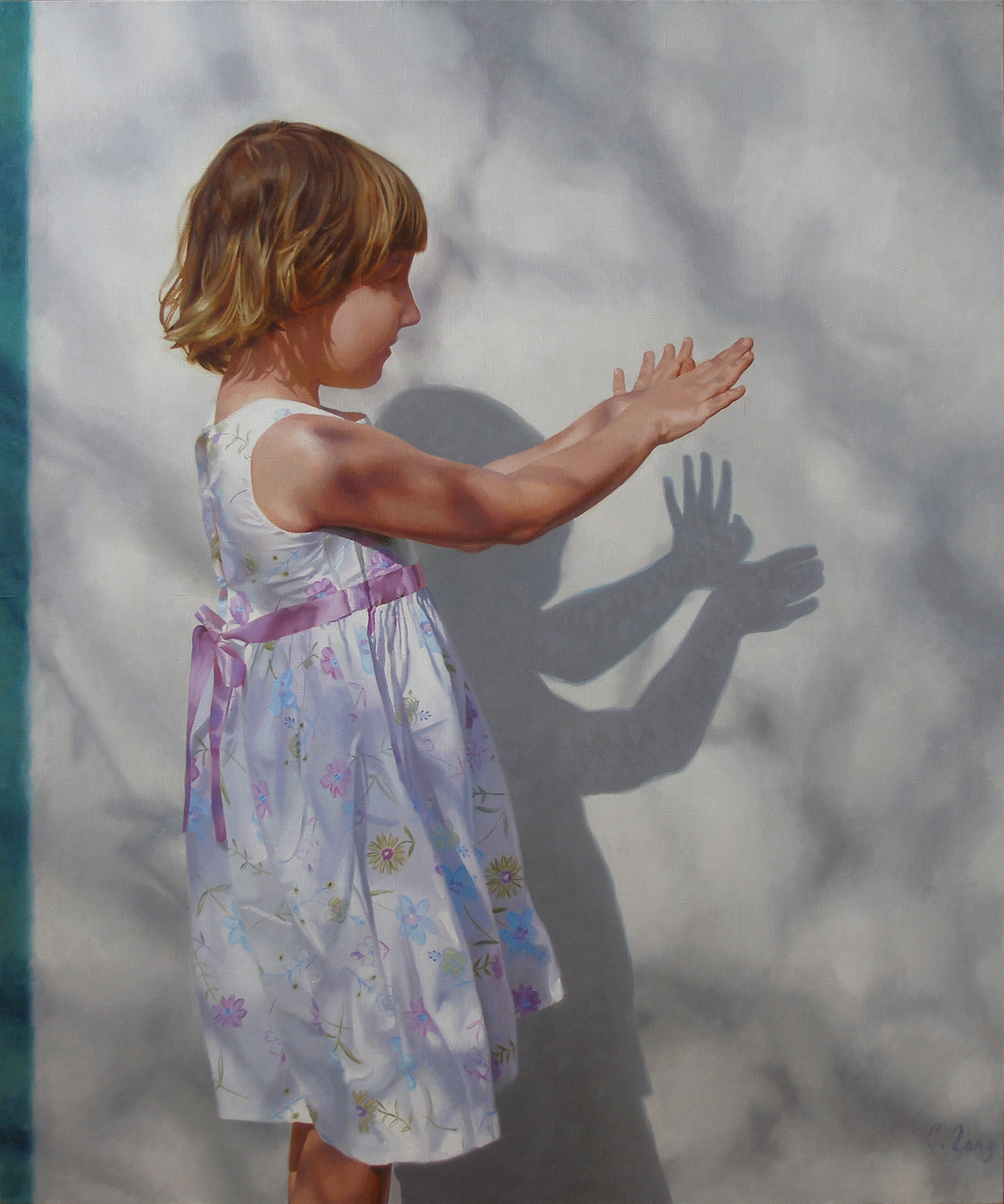 "Playing with shadow", 2012, oil on canvas, 120 x 100 cm