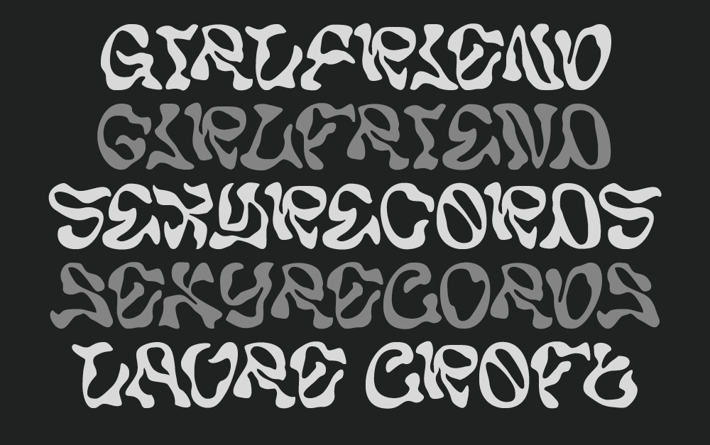 Custom typeface for @Laurecroft @_sxxyrecs