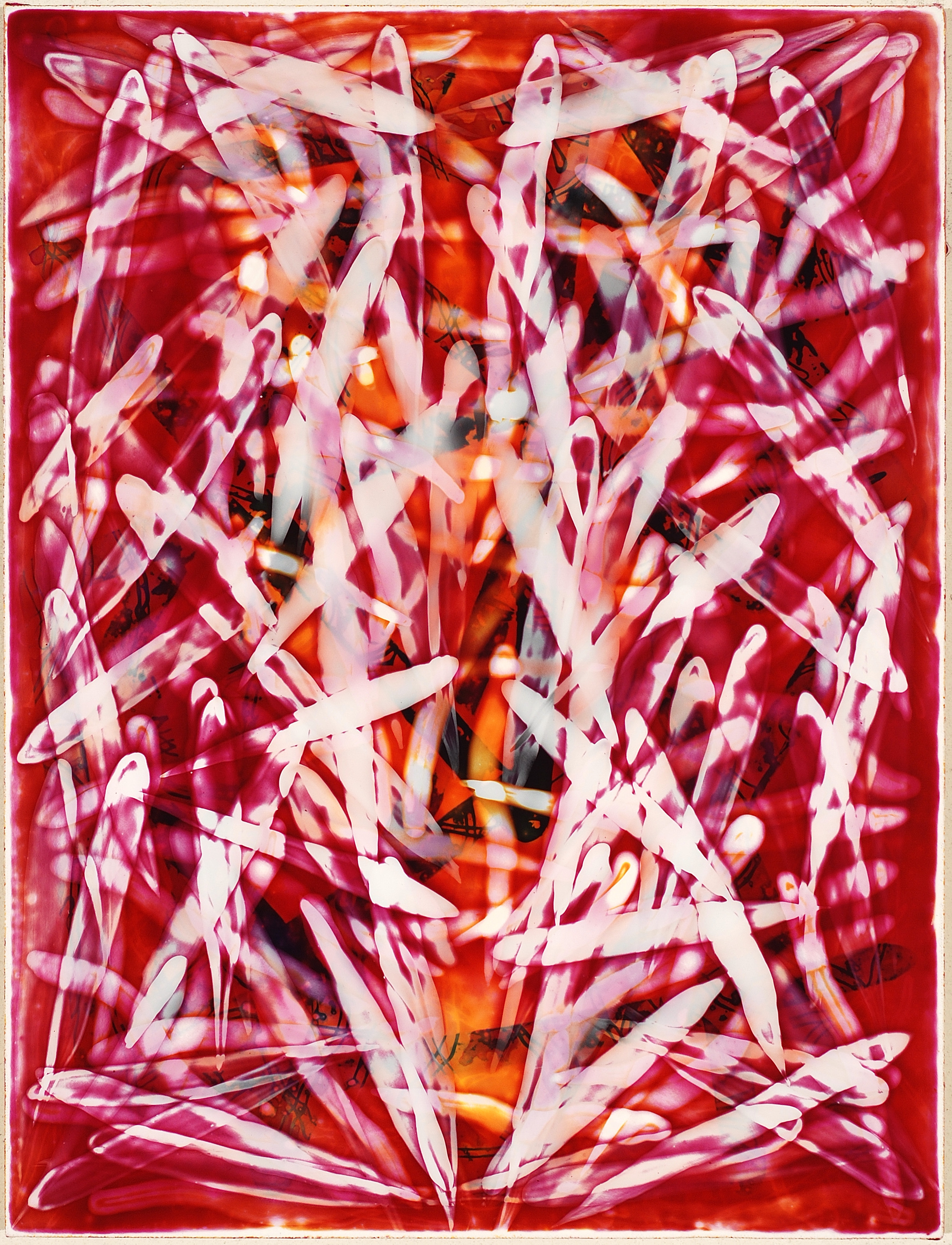 2022 X, acrylic on canvas over board, 21.5 x 16.5 inches