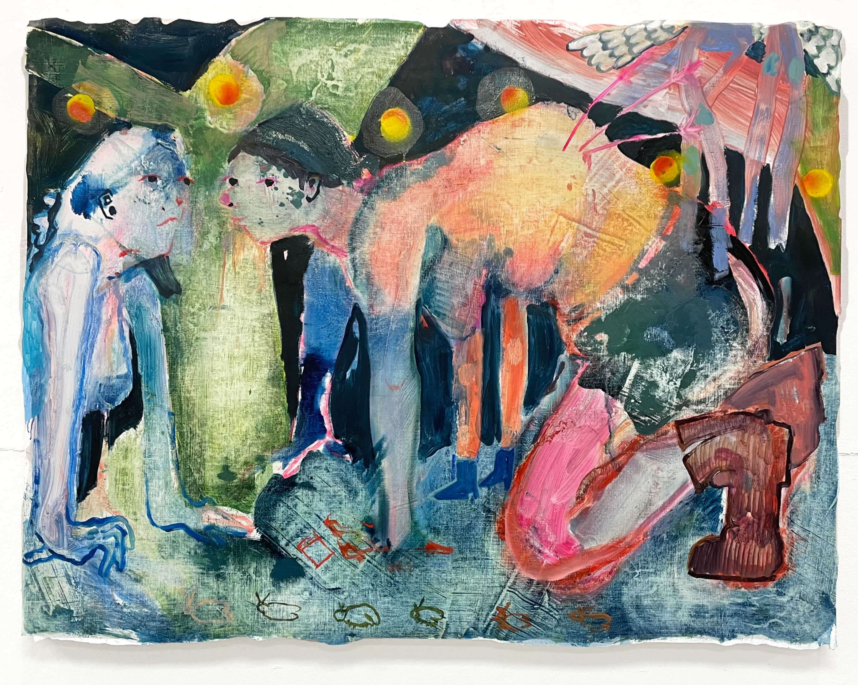 Madeline Nortonbottom feedersOil and mixed media on panel36x48"2022