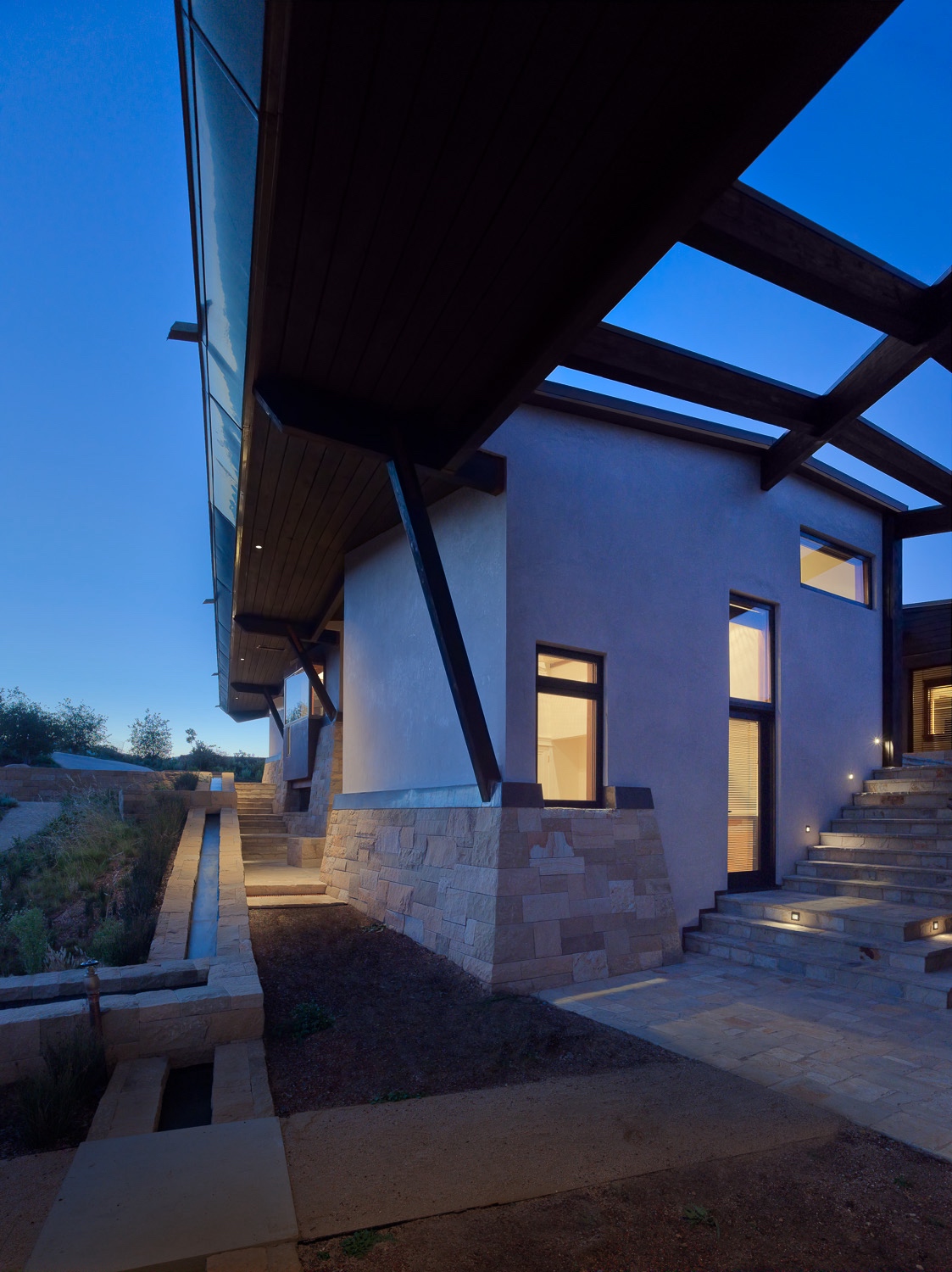 Southern sky windows and stairs | Northern California Residence | PARABOLA Architecture