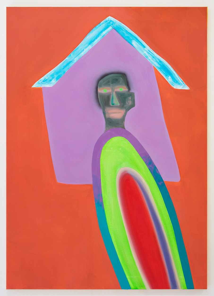 The green door, 2022 Oil and acrylic on canvas140 x 100 cm