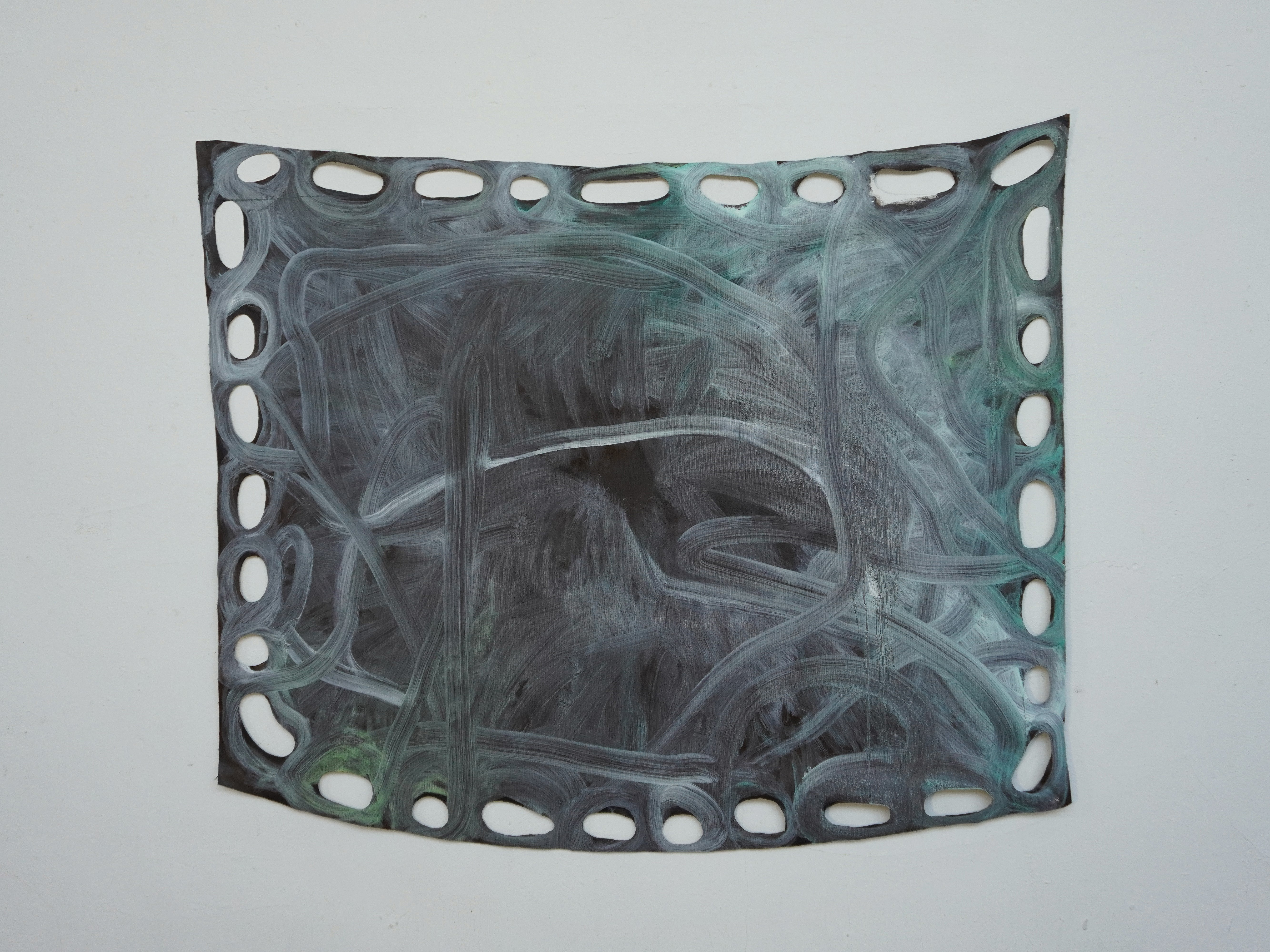 "Happy about this sadness" (2022), oil on canvas, 95x120cm (Shown during Limburg Biennial #2, Marres, Maastricht, the Netherlands.)